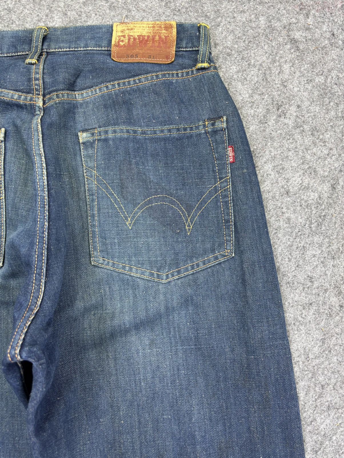 Edwin Vintage Wide Edwin 505 Green Selvedge Denim F800 Size US 31 - 7 Thumbnail