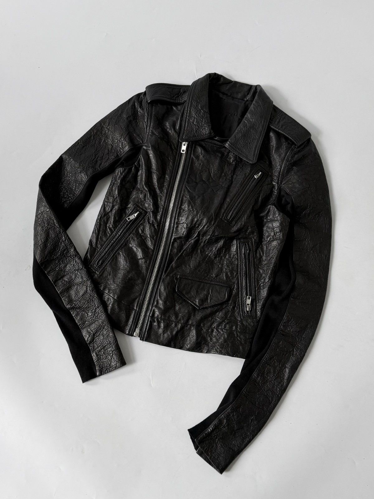 Rick Owens Rick Owens Black Leather Stooges Biker Jacket Size US S / EU 44-46 / 1 - 3 Thumbnail