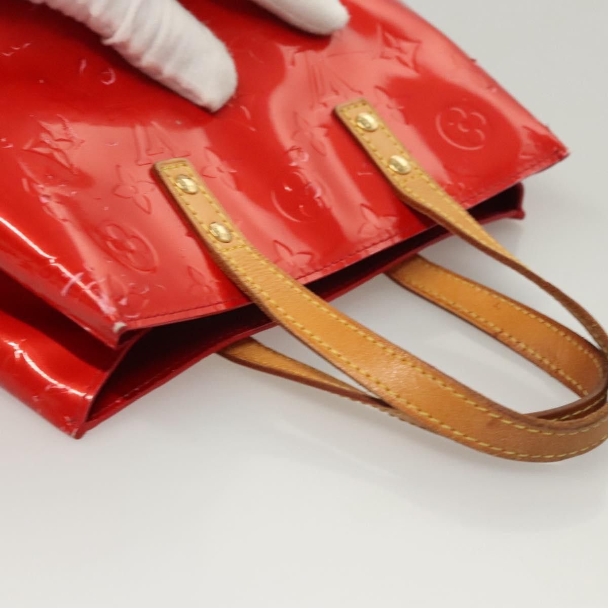 Louis Vuitton LOUIS VUITTON Monogram Vernis Reade PM Hand Bag Red Rouge Size ONE SIZE - 6 Thumbnail