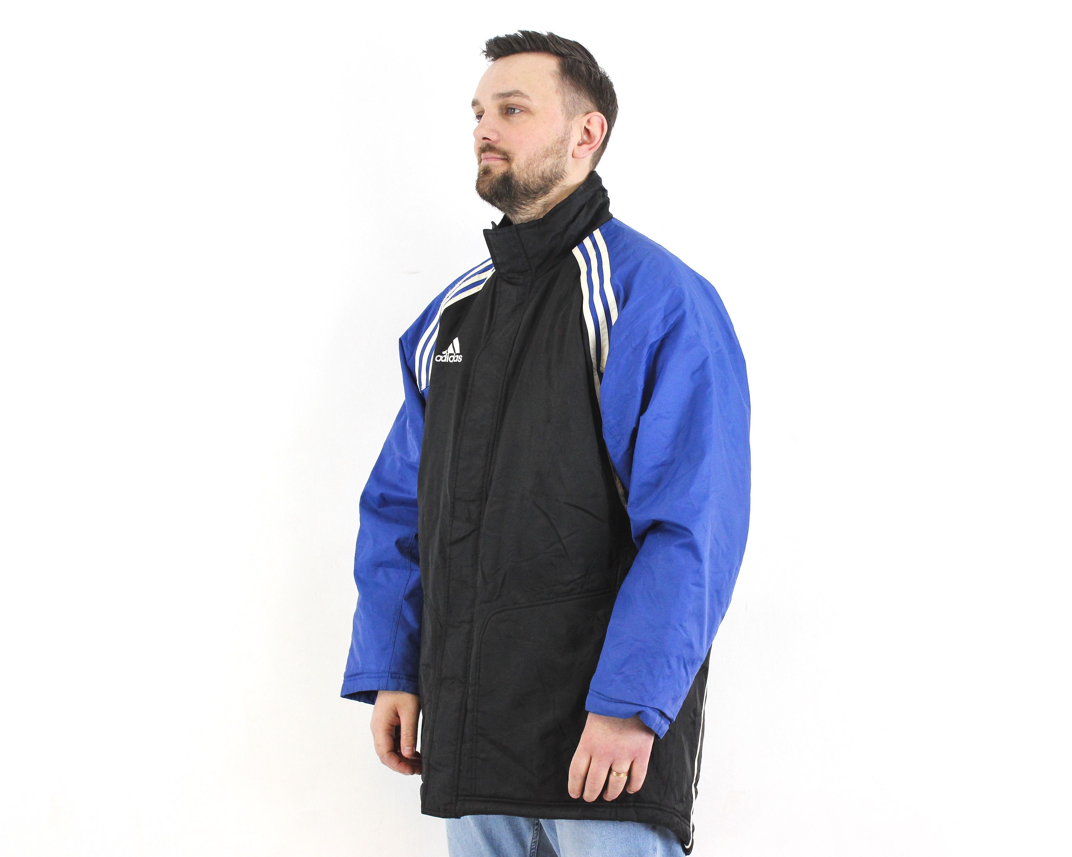 Adidas × Vintage Men L Insulated Jacket Coat Football UK 42/44 Soccer Bench Size US L / EU 52-54 / 3 - 4 Thumbnail