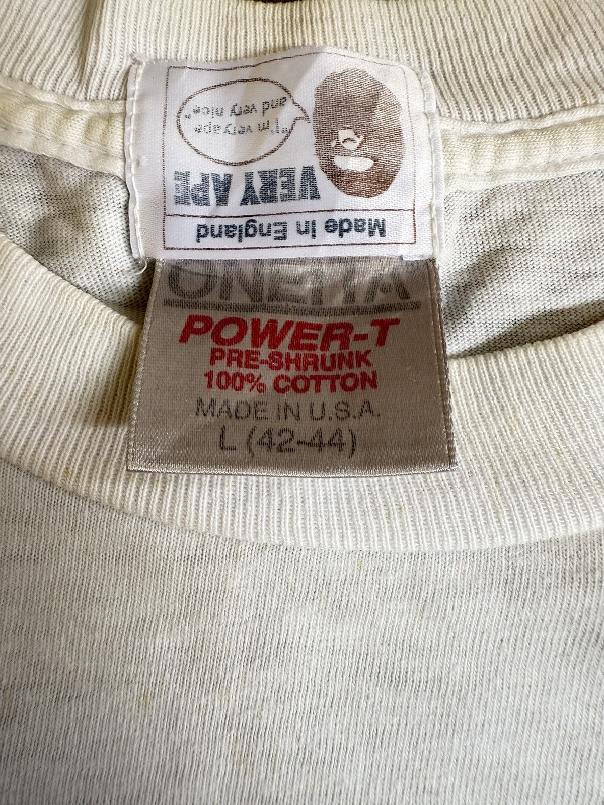 Bape Vtg 90s Very ape big face tee Size US L / EU 52-54 / 3 - 3 Thumbnail