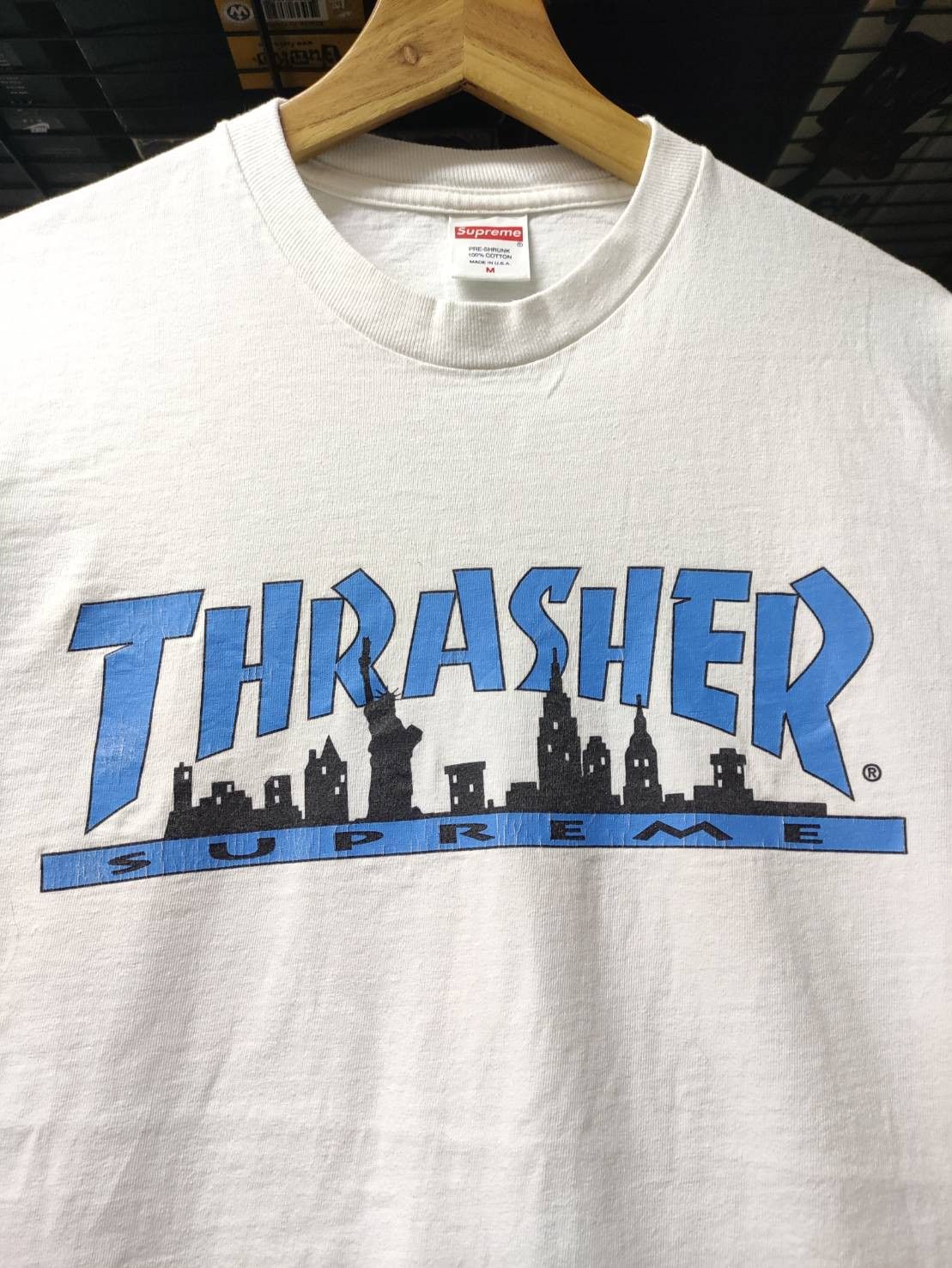 Supreme Thrasher Skyline T Shirt White | Grailed