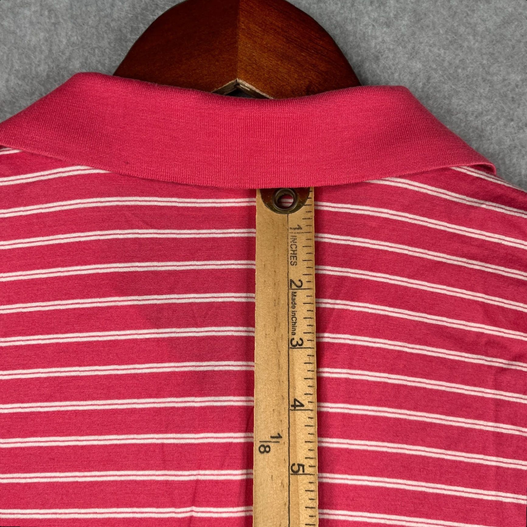 Peter Millar Peter Millar Polo Shirt Large Pink White Striped Casual Golf Mens Size US L / EU 52-54 / 3 - 7 Thumbnail