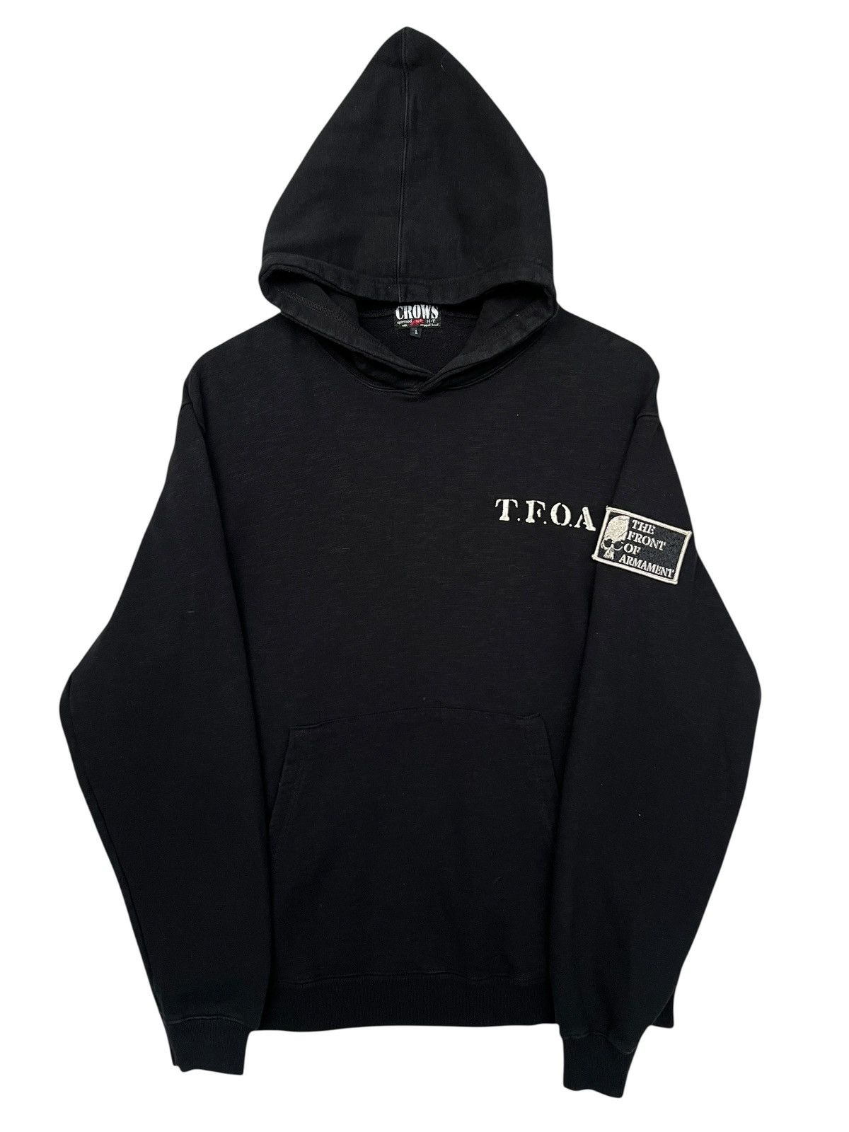 Japanese Brand TFOD Japanese Goth Bones Skull Backhit Black Hoodie Size US M / EU 48-50 / 2 - 2 Thumbnail
