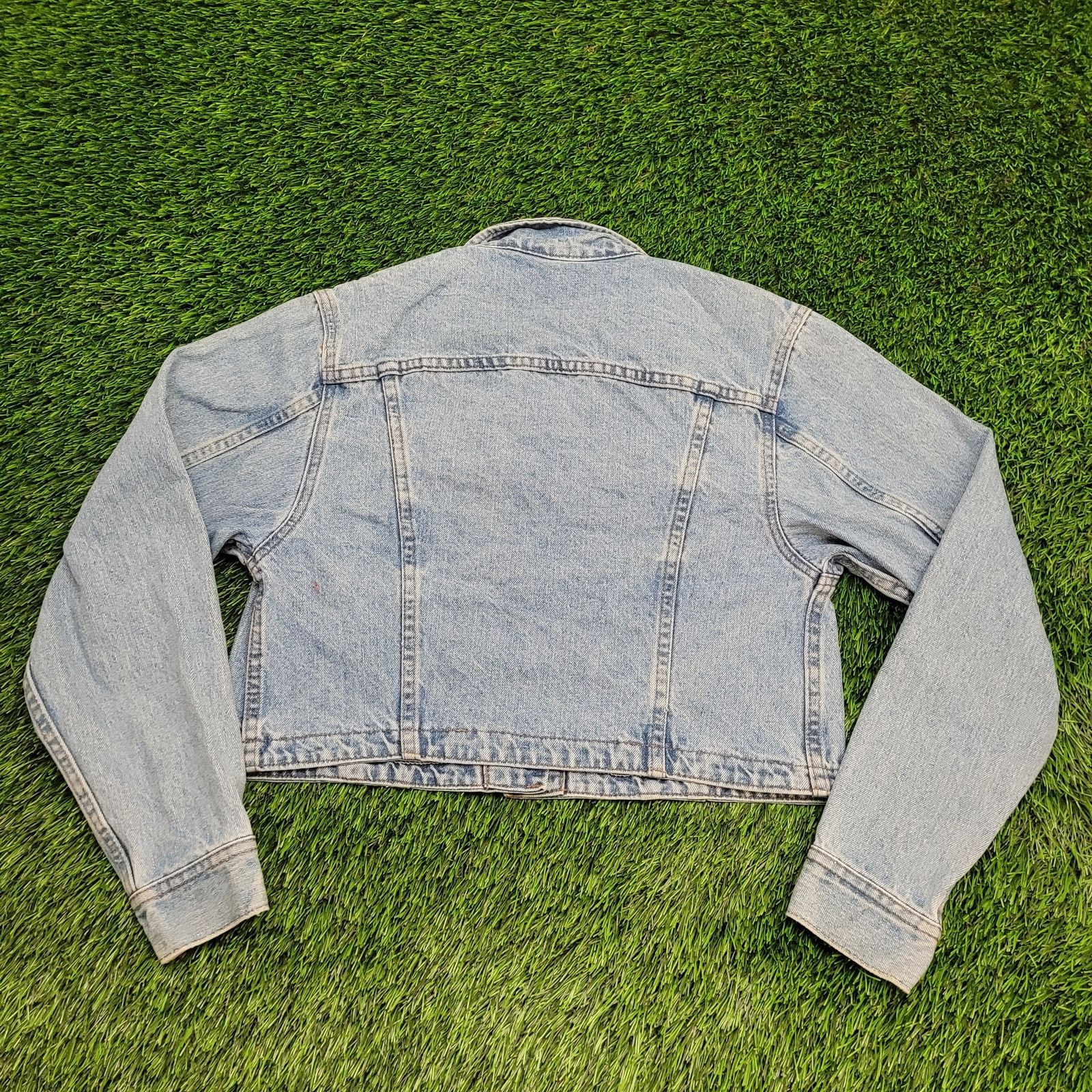 Lee VTG 80s LEE Denim Cropped Jean Jacket Womens S/M 19x18 Faded Size M / US 6-8 / IT 42-44 - 6 Thumbnail