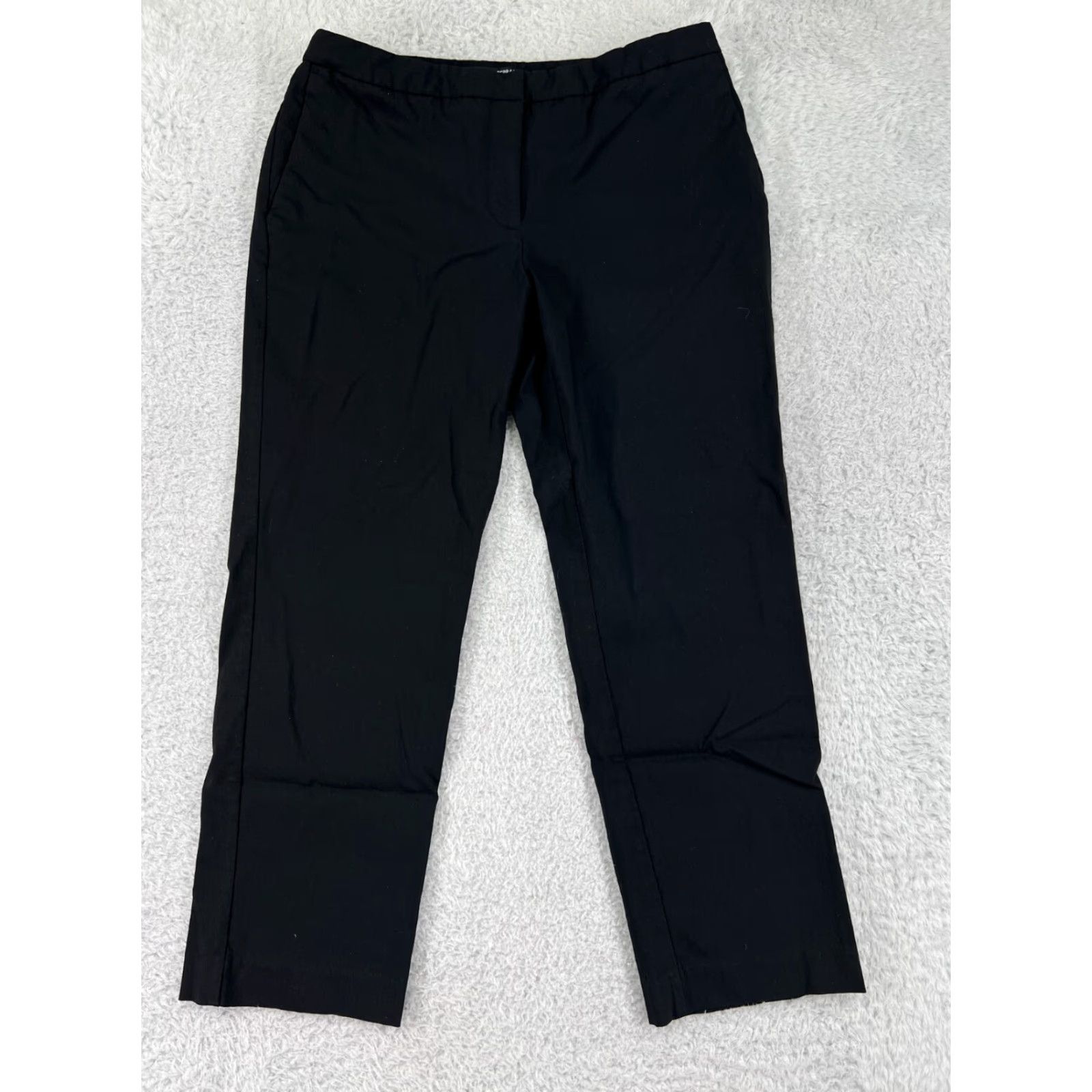 Vintage VINTAGE Mario Serrani Pants Women 10 Black Straight Polyester Rayon Knit Chino Regular Zip Pockets Flat Front Buckle Size 32" / US 10 / IT 46 - 2 Thumbnail