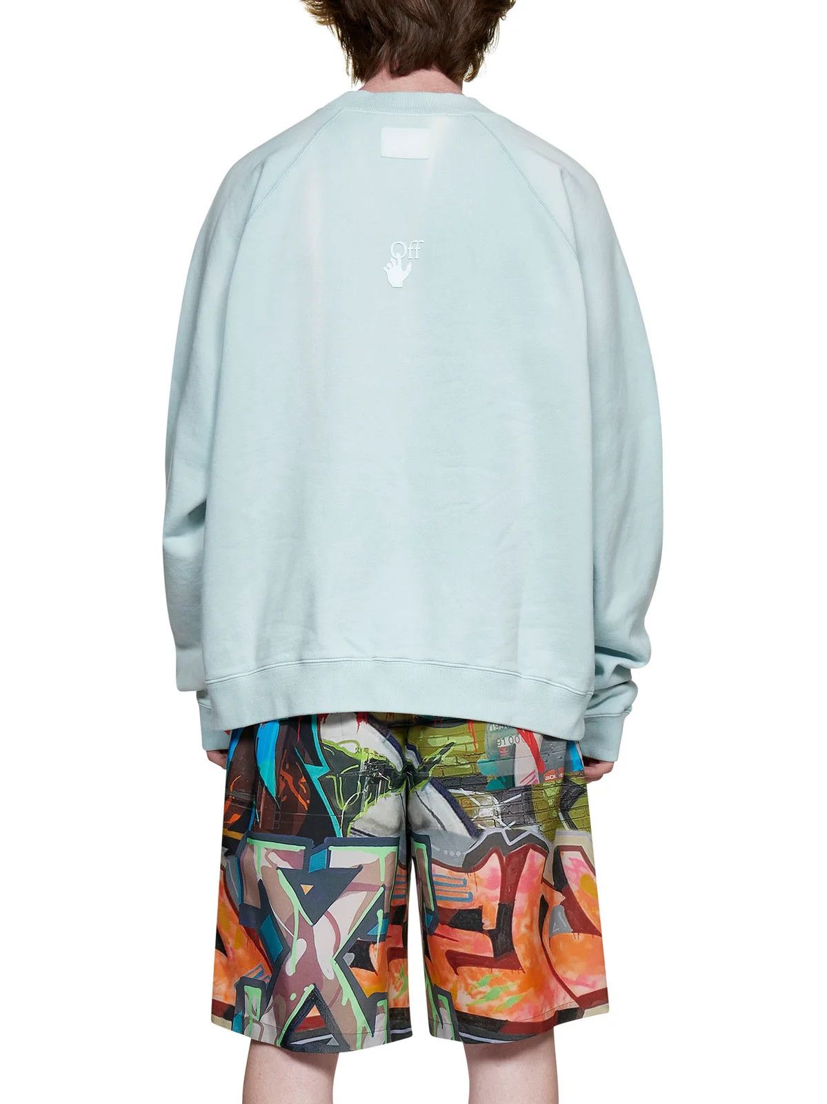 Off-White o1y0325 Logo Crewneck Sweatshirt in Sky Blue Size US XS / EU 42 / 0 - 5 Thumbnail