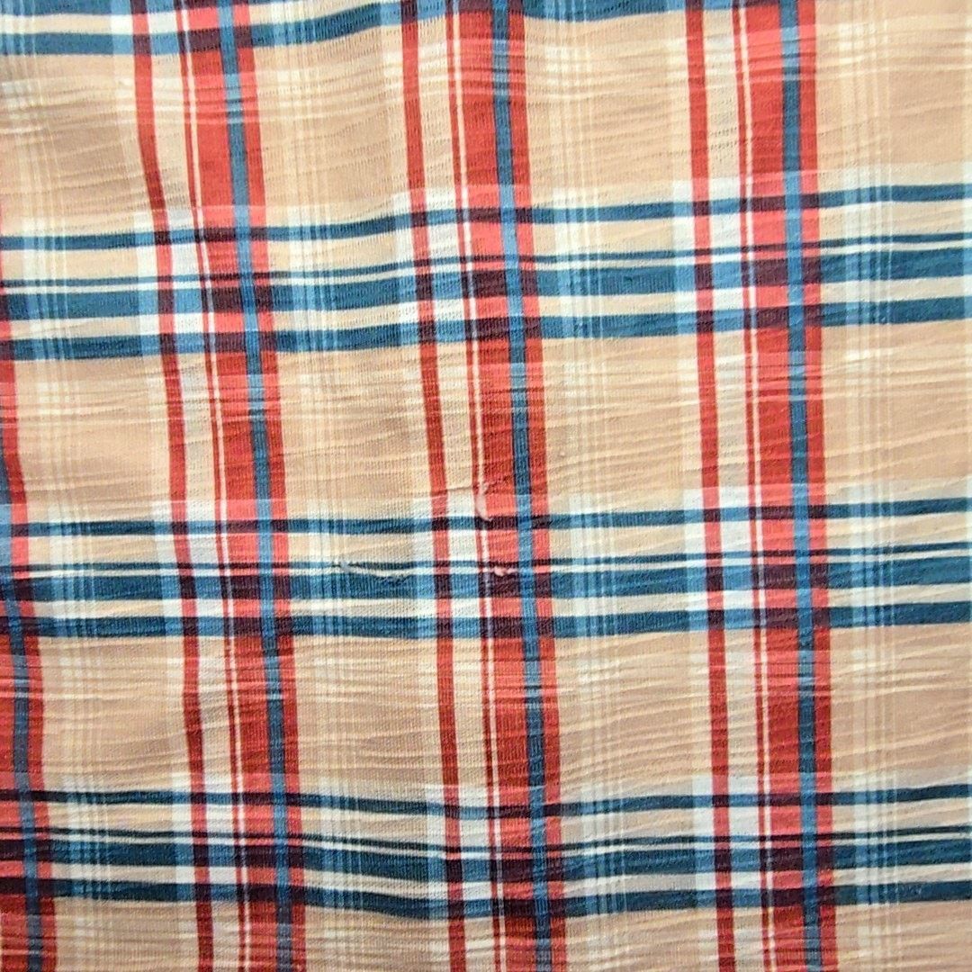 Vintage Vintage Plaid Button-Up Beige Red Blue Checkered Small Shirt Size S / US 4 / IT 40 - 14 Thumbnail