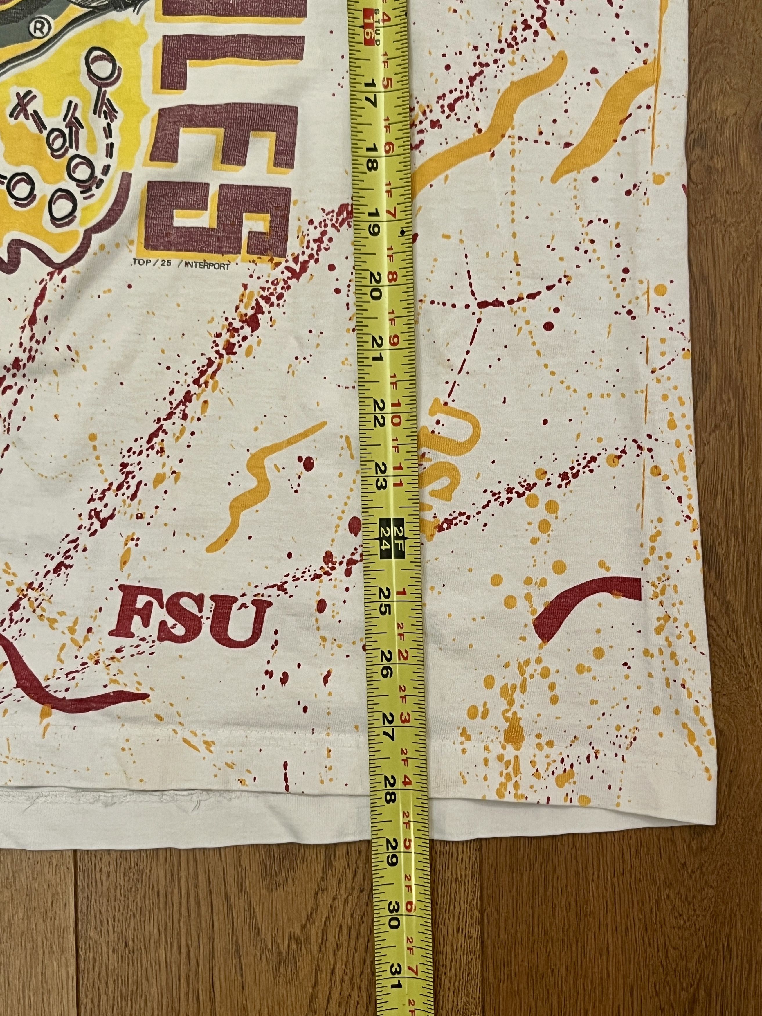 Other Vintage 90s FSU Seminoles All Over Print Thrashed AOP Tee Size US XL / EU 56 / 4 - 6 Thumbnail