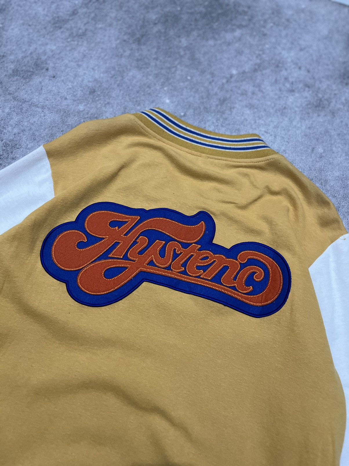 Hysteric Glamour Vintage Hysteric Glamour 323 Yellow White Varsity Jacket Size US L / EU 52-54 / 3 - 5 Thumbnail