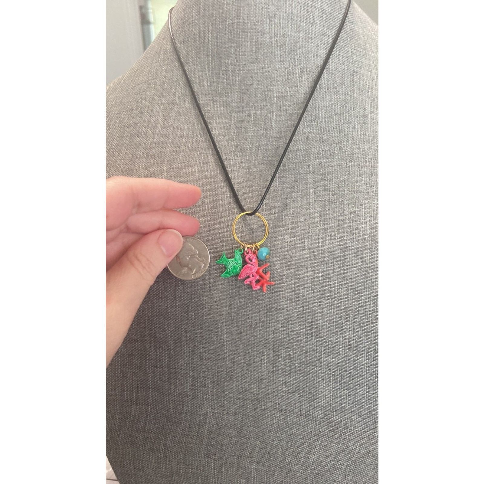 Handmade upcycled beach charm necklace Size ONE SIZE - 2 Thumbnail