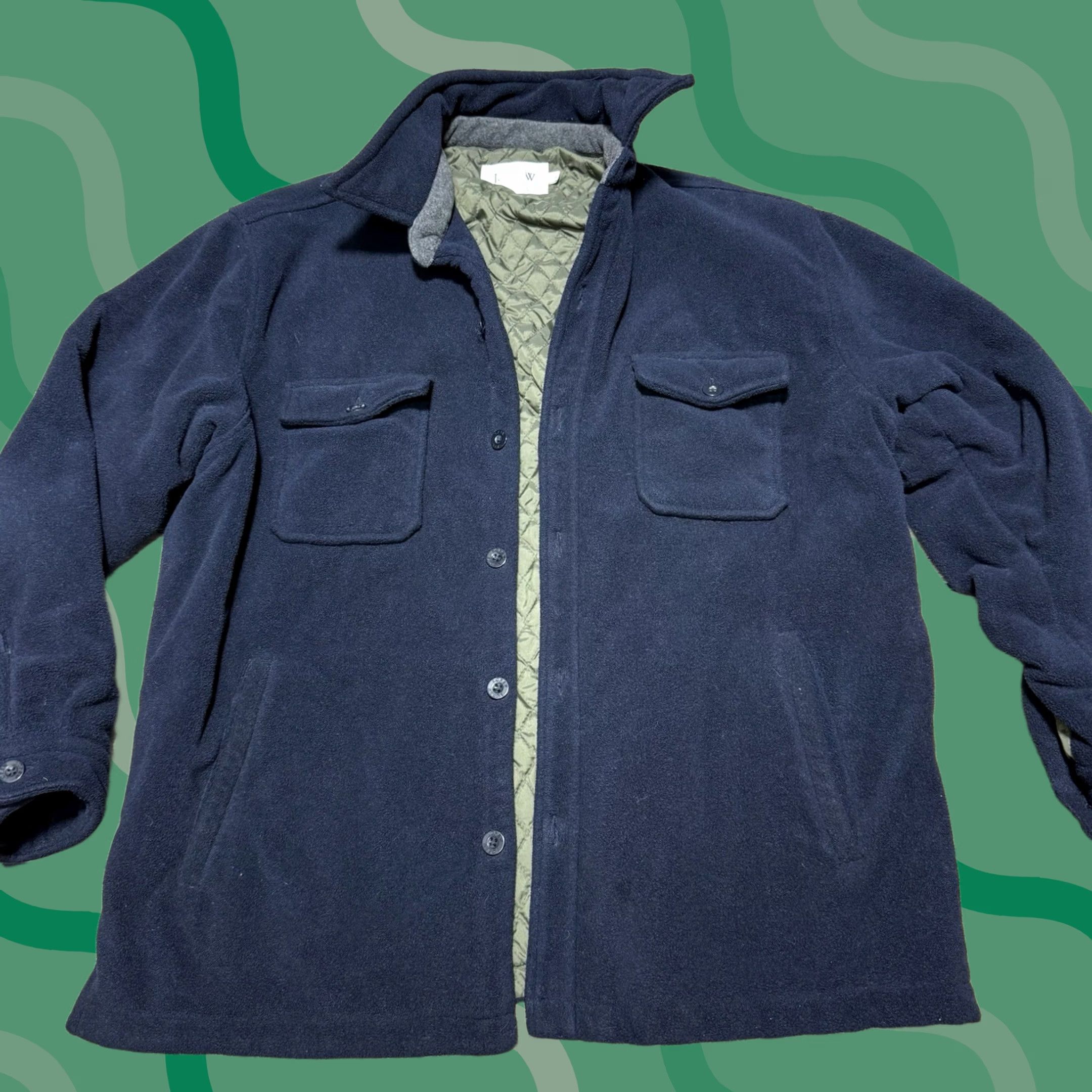 J.Crew J. Crew Jacket Mens Large Blue Quilted Fleece Lined Button Pockets Outdoor Coat Size US L / EU 52-54 / 3 - 1 Thumbnail