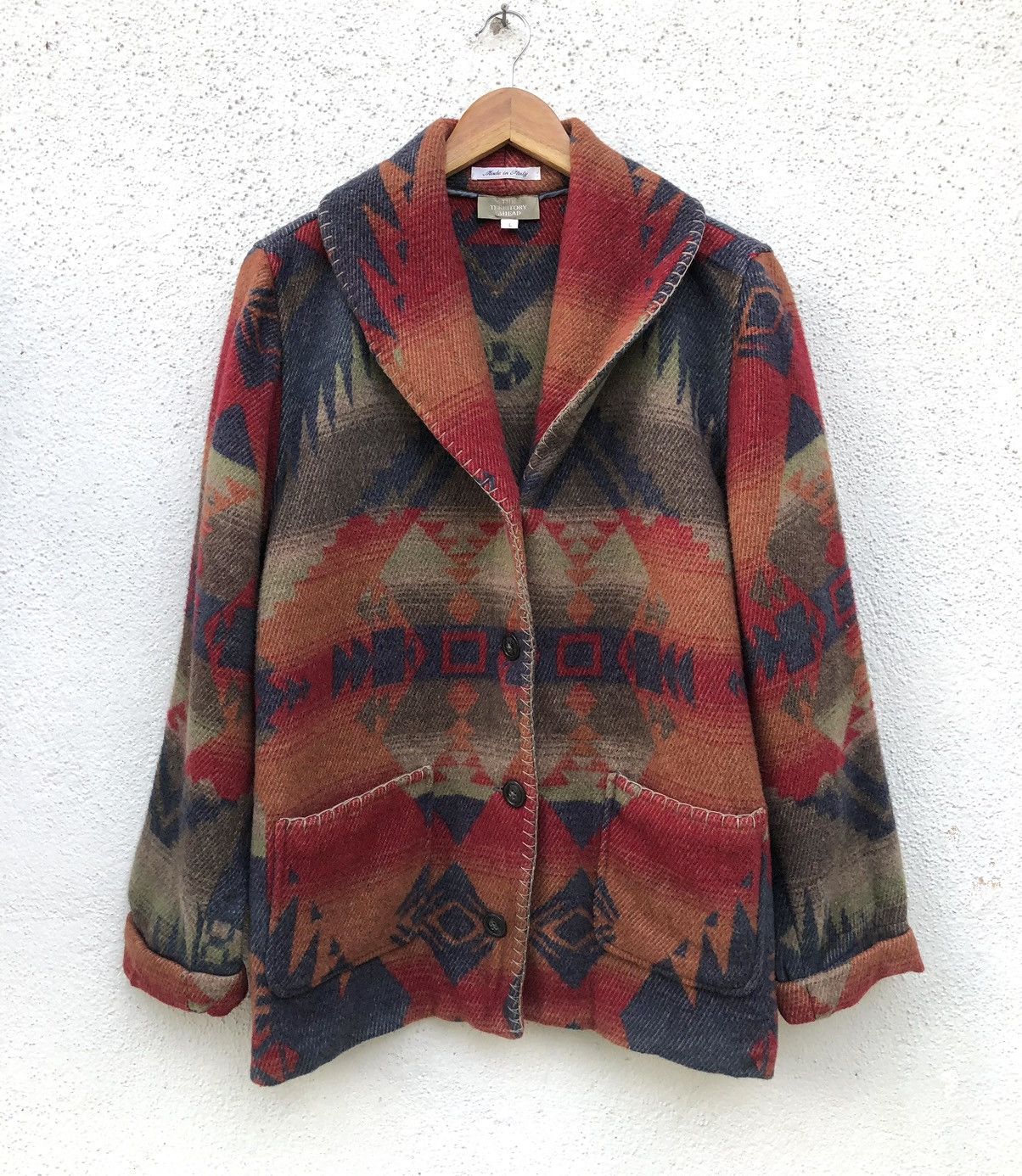The Territory Ahead The Territory Ahead Barn Aztec Southwestern Wool Chore Coat Size US M / EU 48-50 / 2 - 11 Thumbnail