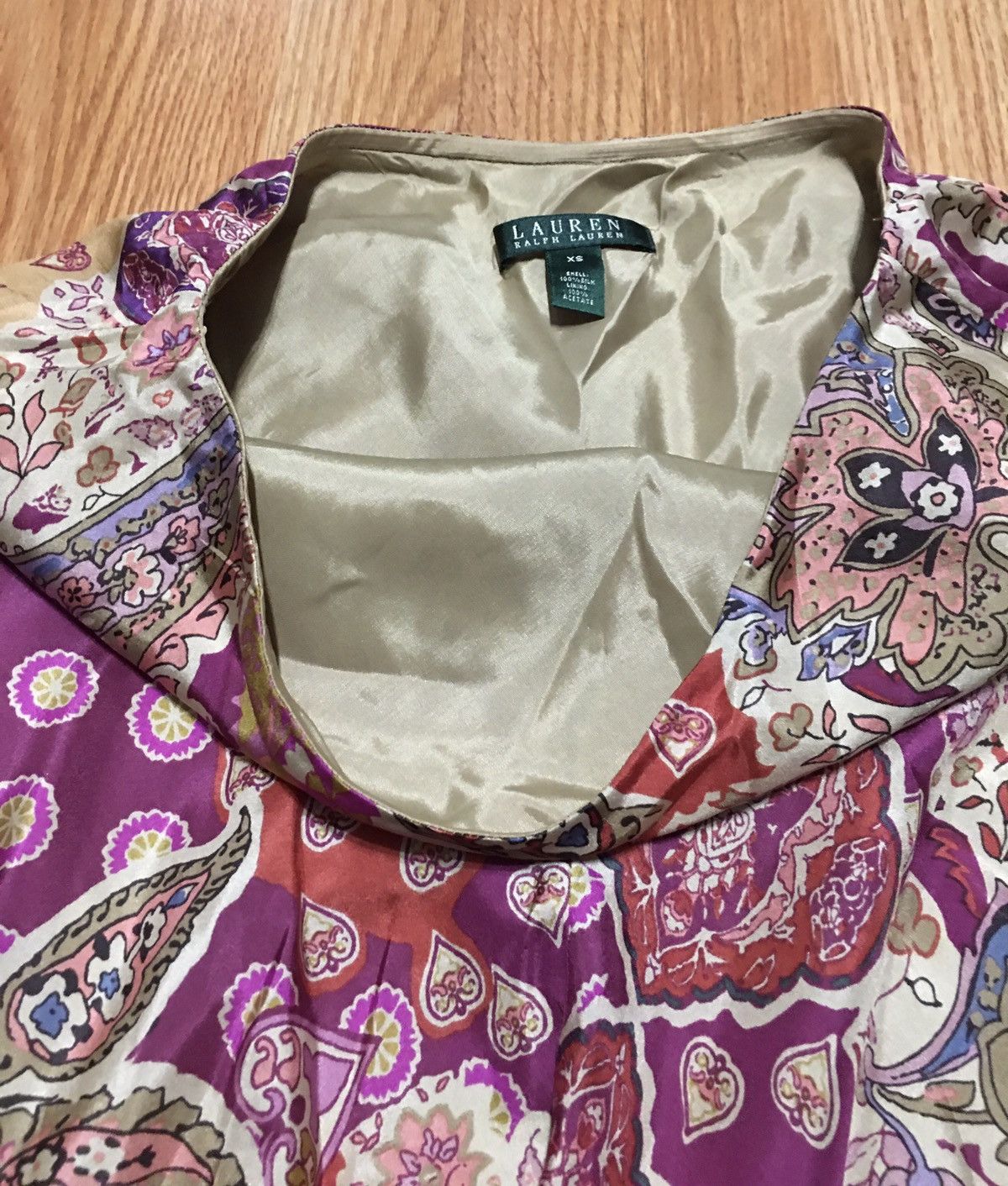 Lauren Ralph Lauren × Ralph Lauren Lauren Ralph Lauren Paisley Floral Silk Skirt Size XS Size 25" / US 0 / IT 36 - 7 Thumbnail