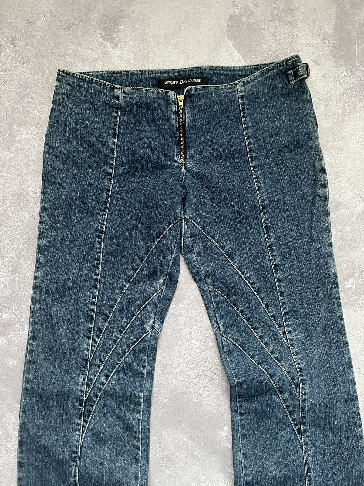 Versace Jeans Couture Versace Jeans Couture Big Logo Red Embroidered Denim Pants Size 28" / US 6 / IT 42 - 9 Thumbnail