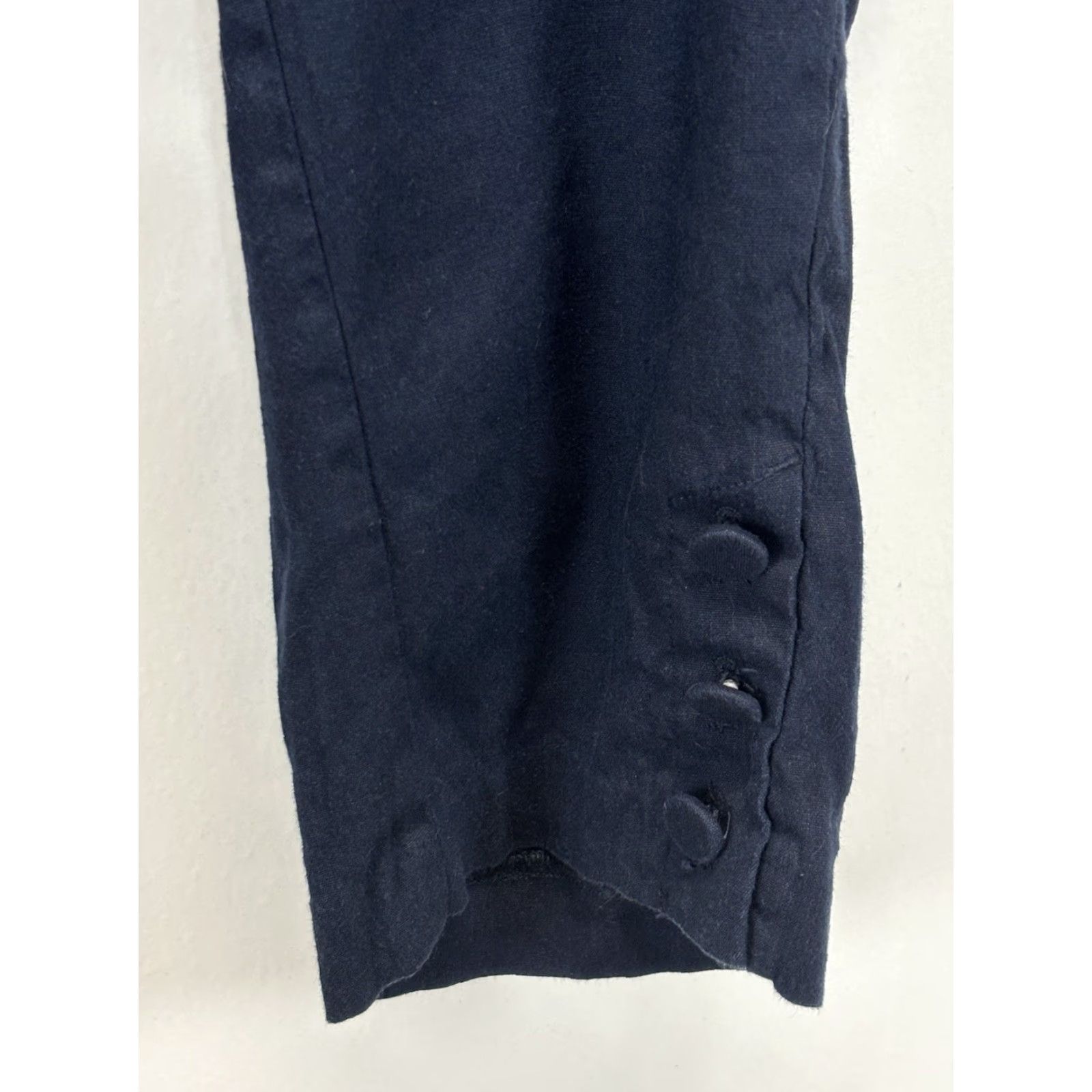 J. Jill VINTAGE J Jill Linen Pants Womens XL Blue Crop Ankle Stretch Pull-On Size 40" / US 18 - 3 Thumbnail