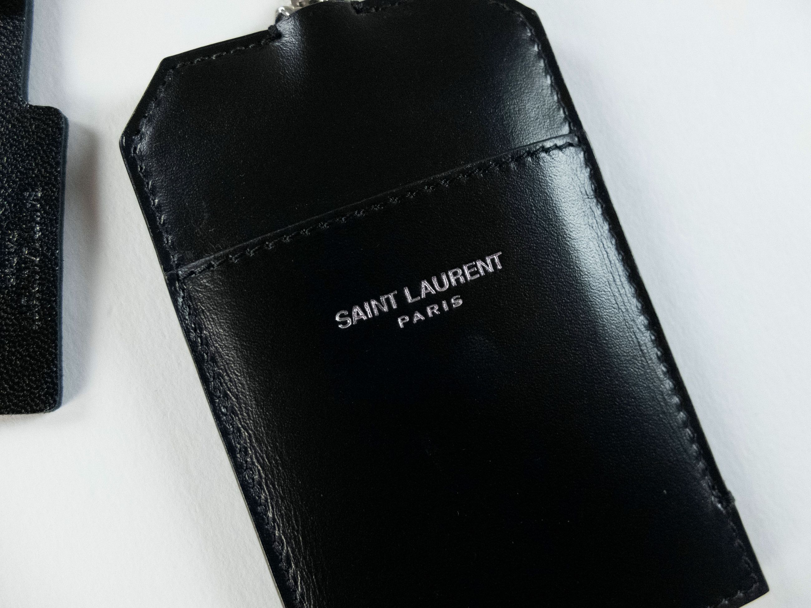 Saint Laurent Paris SAINT LAURENT black leather curb card holder + keyring q Size ONE SIZE - 5 Thumbnail