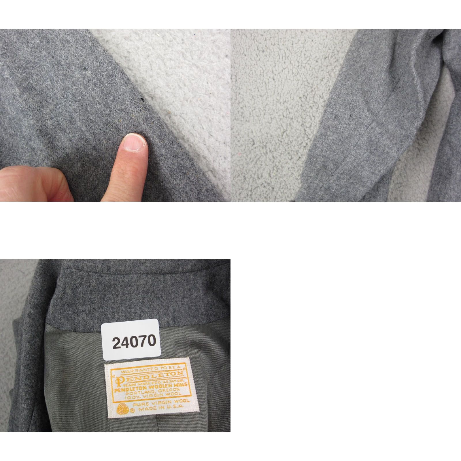 Pendleton VINTAGE Pendleton Jacket Womens 12 Gray True Size Wool 60s Ladies Blazer Size XL / US 12-14 / IT 48-50 - 10 Thumbnail