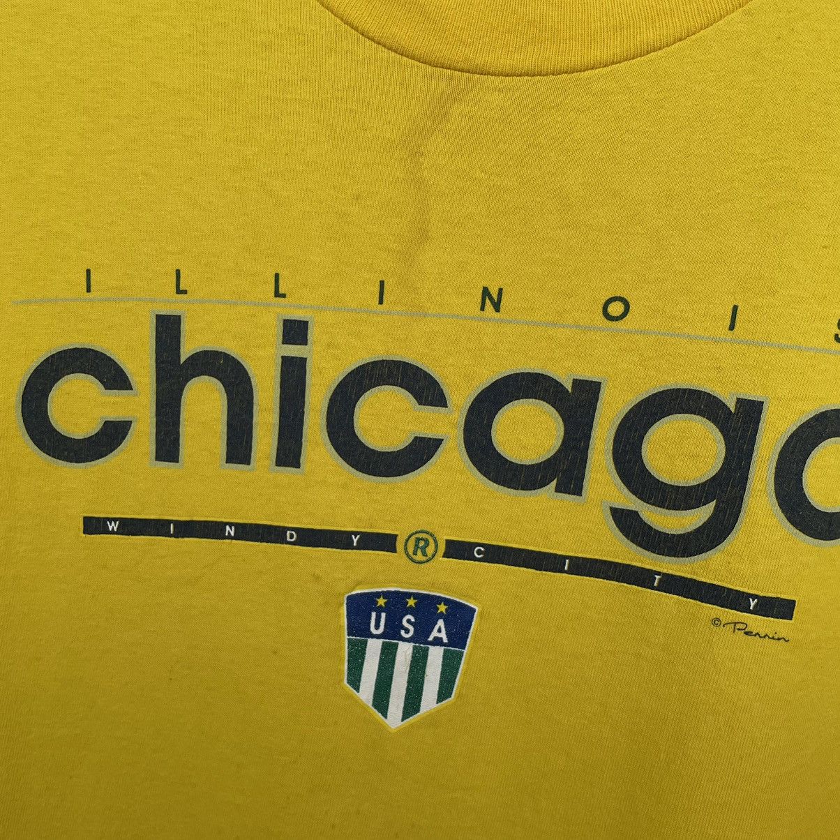 Vintage Vintage 1990s Illinois Chicago Windy City T Shirt Size US L / EU 52-54 / 3 - 2 Thumbnail