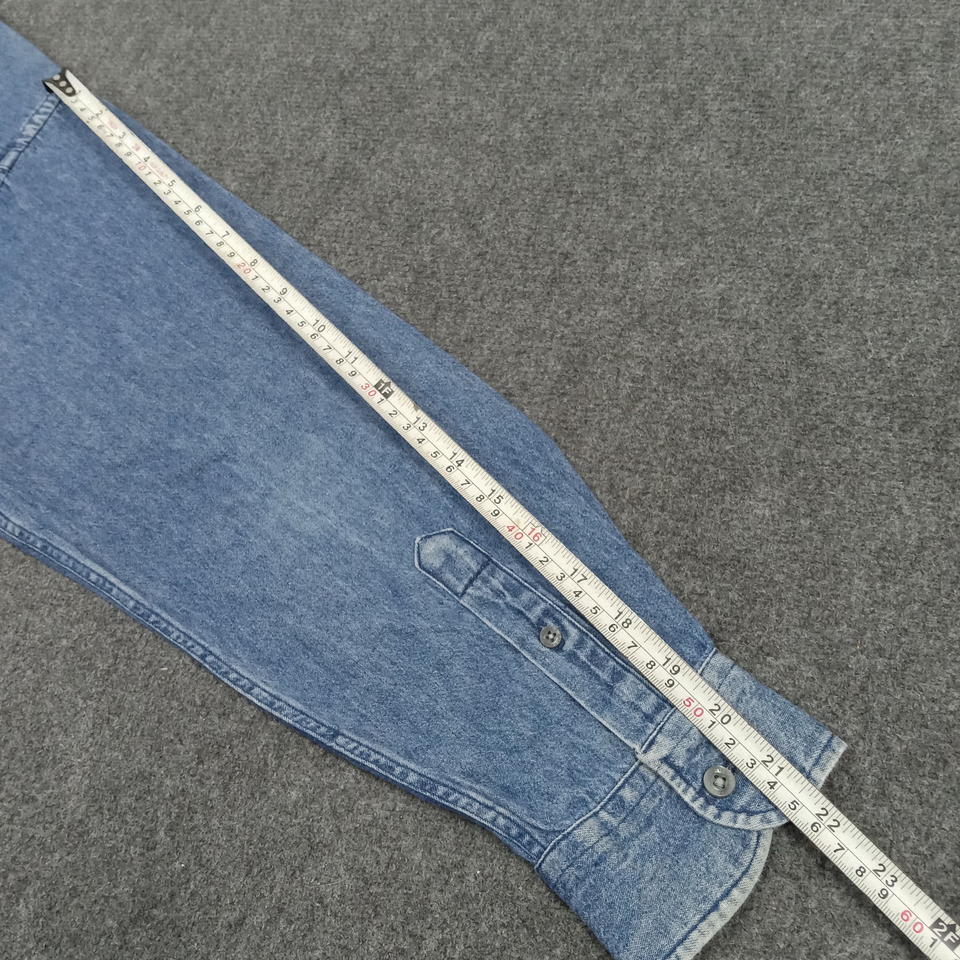 Burberry × Vintage Burberry London Nova Check Denim Shirt Size US L / EU 52-54 / 3 - 9 Thumbnail