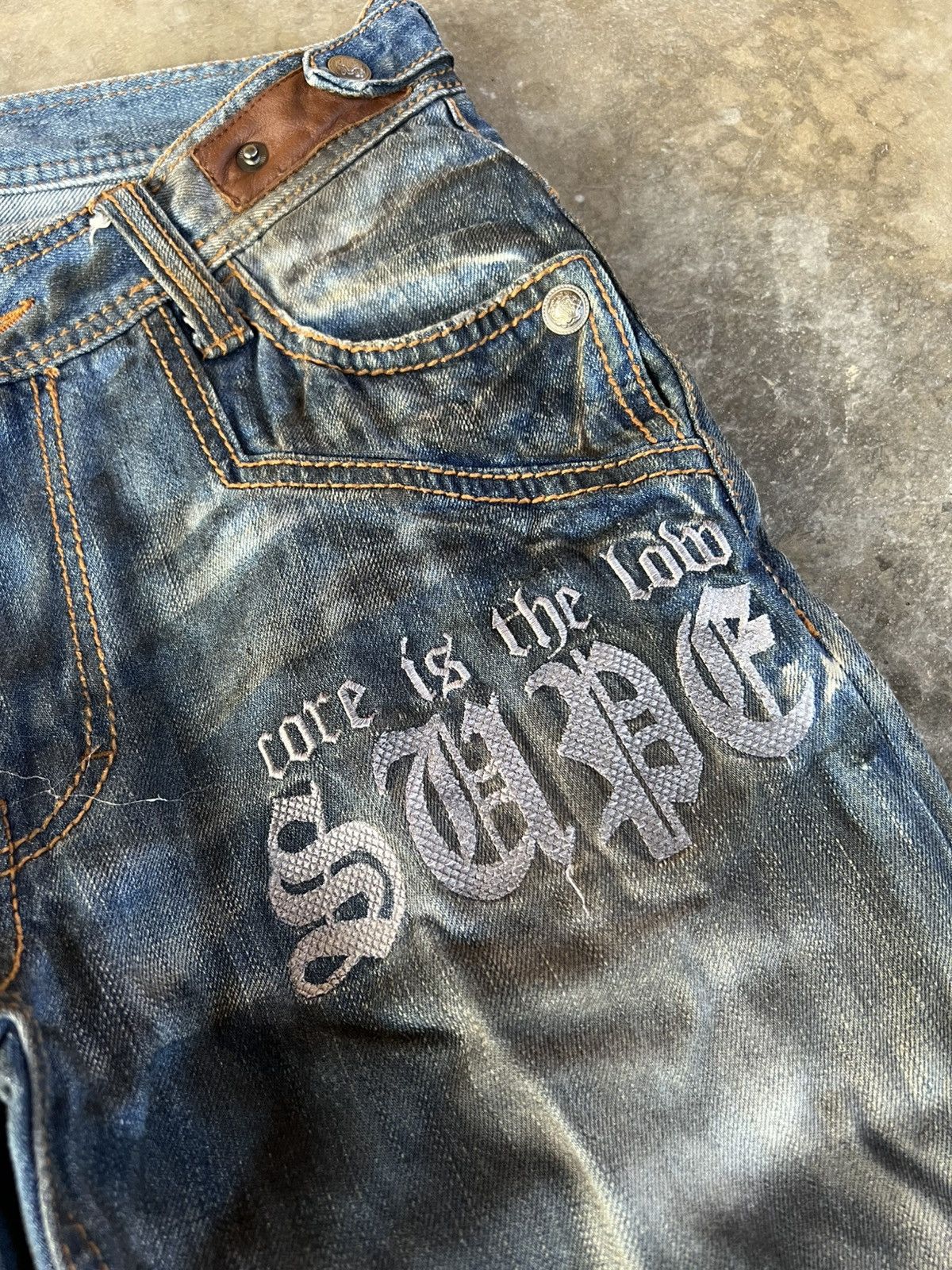 If Six Was Nine × Japanese Brand 💥Rare💥Vintage M.C.D Embroidery Punk Jeans Size US 30 / EU 46 - 7 Thumbnail