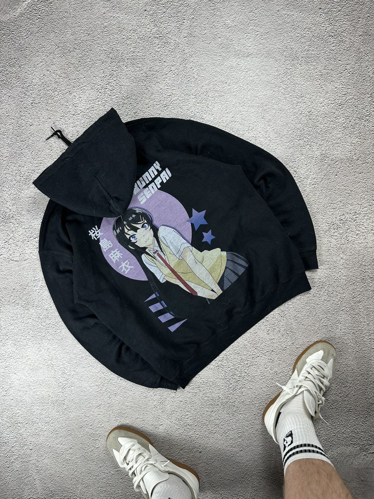 Japanese Brand Boxed Japan Hoodie Bunny Senpai Y2K Faded Style Size US L / EU 52-54 / 3 - 1 Thumbnail