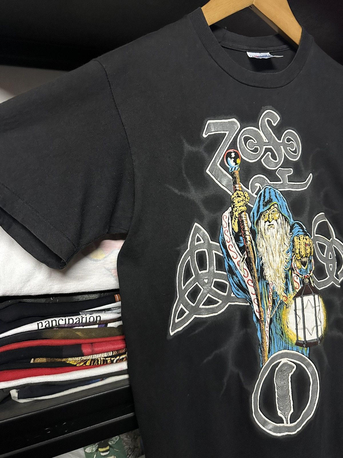 Band Tees × Vintage Vintage 80s Led Zeppelin Promo Faded Tee Size US M / EU 48-50 / 2 - 6 Thumbnail