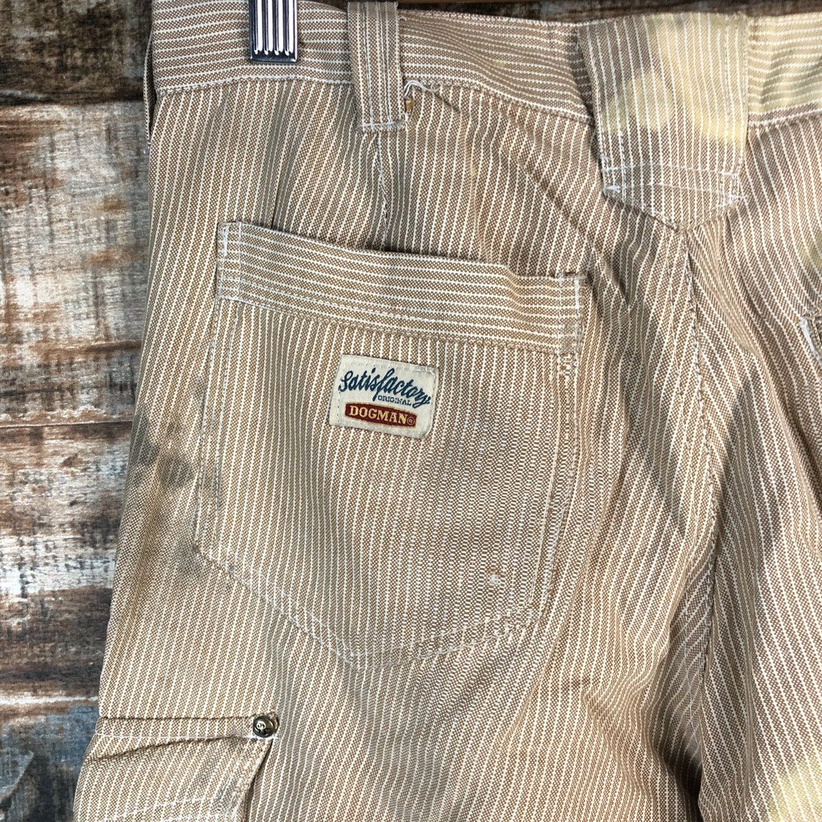 Japanese Brand DL Dogman stripe Brown Cargo Multipocket Pants #C629 Size US 29 - 18 Thumbnail