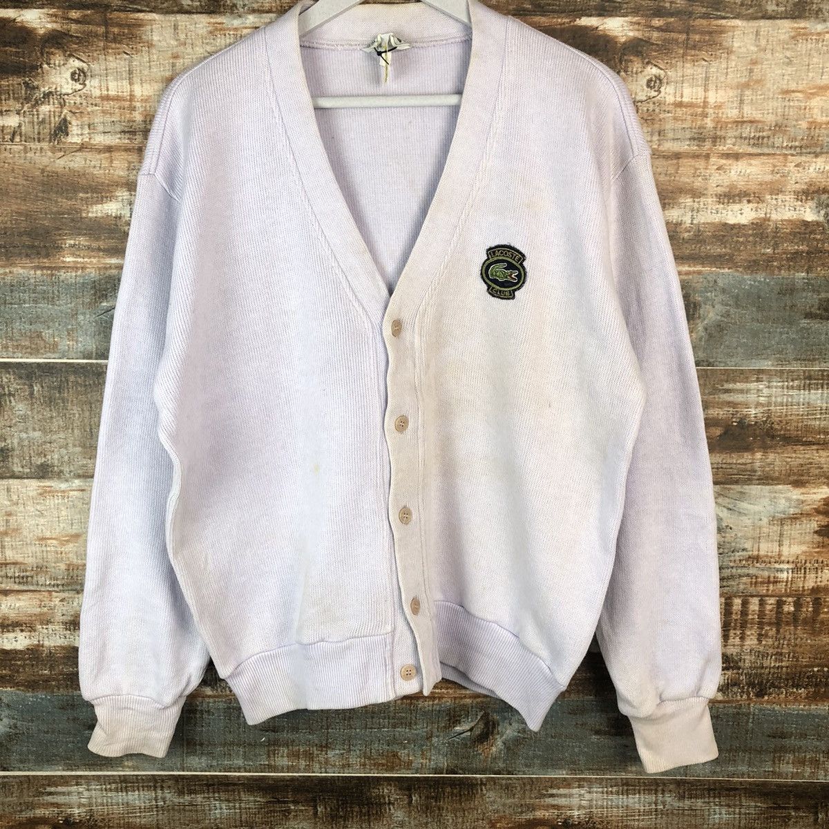 Lacoste Lacoste vintage Purple Cardigan Knitwear #A2066 Size US L / EU 52-54 / 3 - 3 Thumbnail