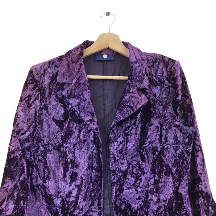 Other Vtg RIFLESSI PARIS Suede Velvet Purple Coat Jacket Blouse Size US S / EU 44-46 / 1 - 2 Thumbnail