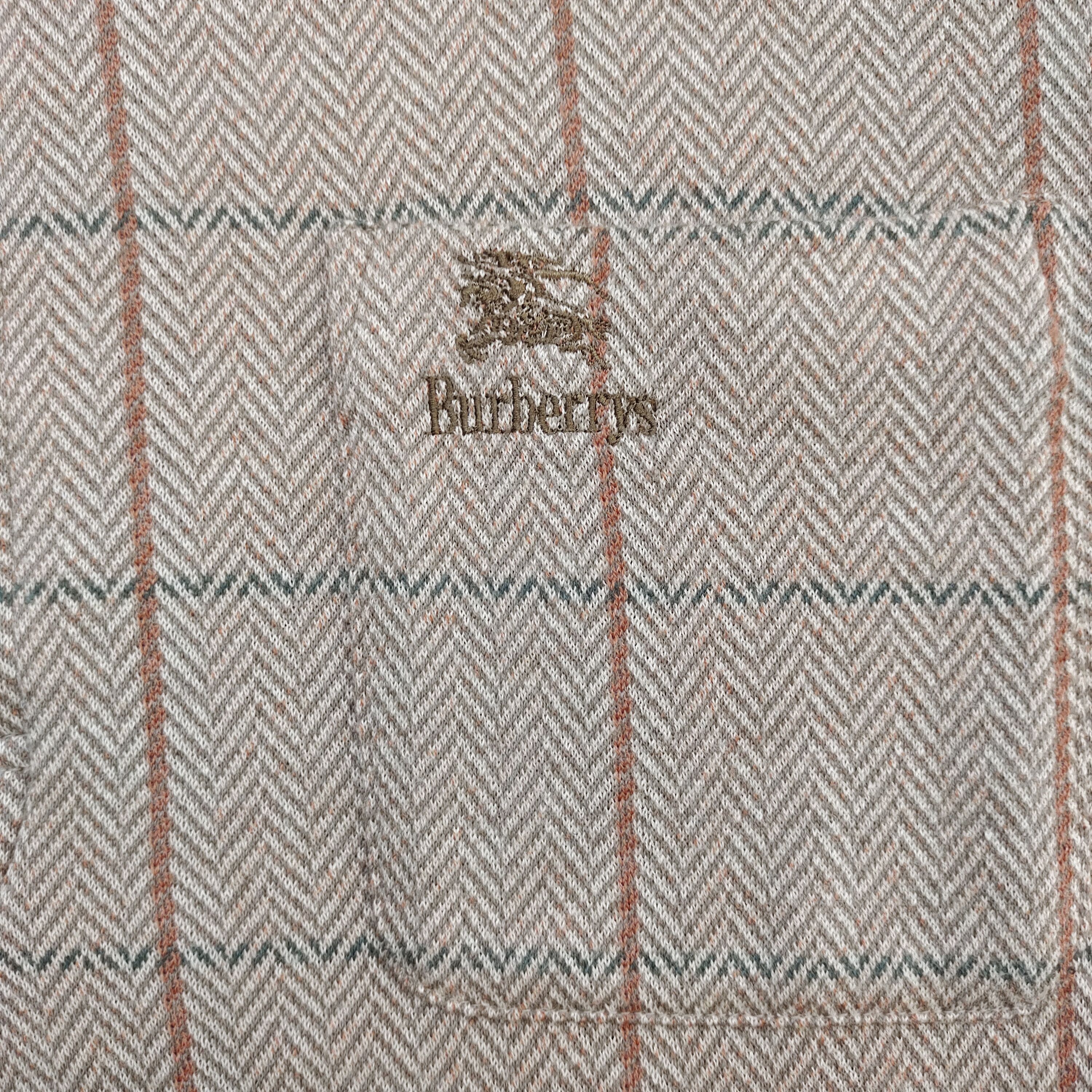 Burberry 90s BURBERRYS HERRINGBONE TATTERSALL WINDOWPANE POLO L Size US L / EU 52-54 / 3 - 5 Thumbnail