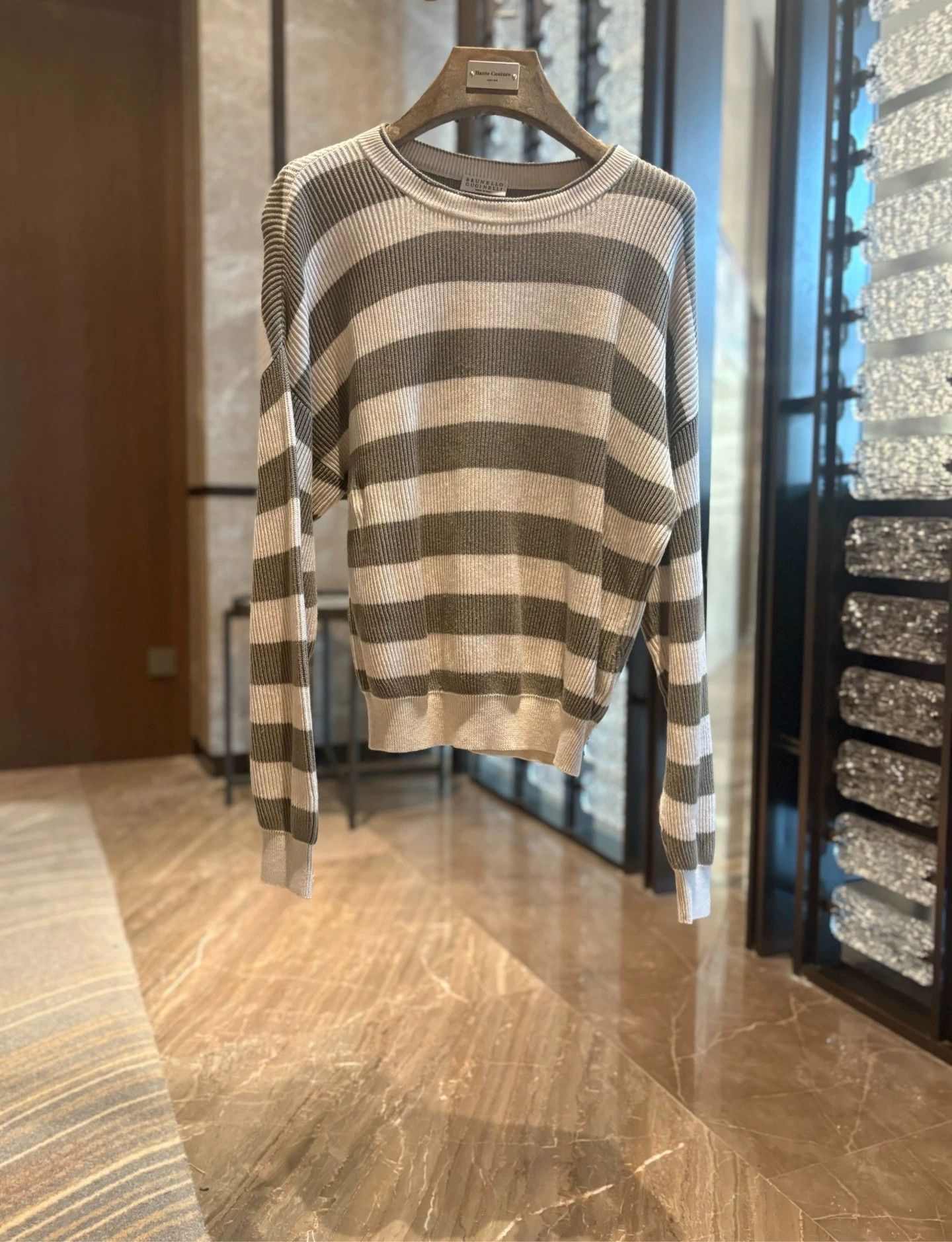 Brunello Cucinelli Brunello Cucinelli Striped Knit Top - dmc Size US S / EU 44-46 / 1 - 1 Thumbnail