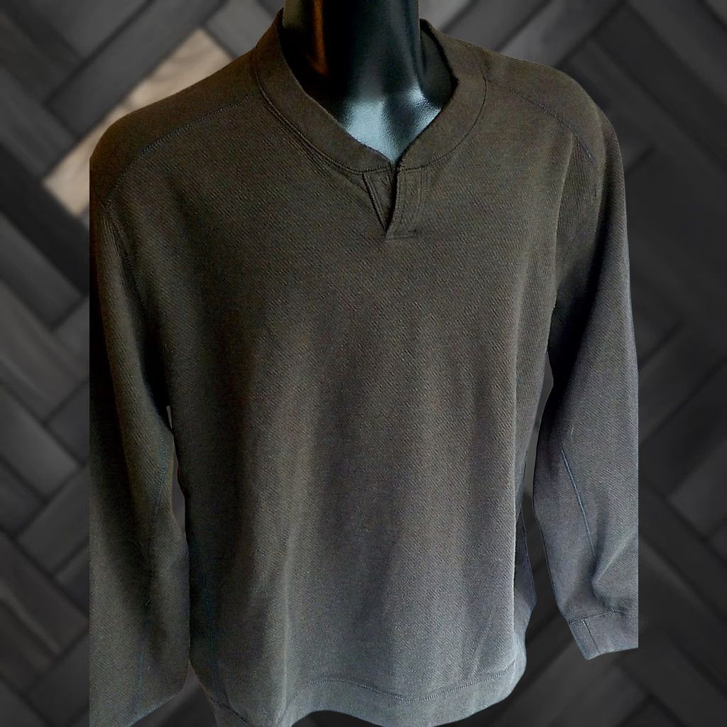 Tommy Bahama Tommy Bahama Split Crewneck Sweatshirt Reversible Brown/Green 100% Cotton XL Men Size US XL / EU 56 / 4 - 1 Thumbnail