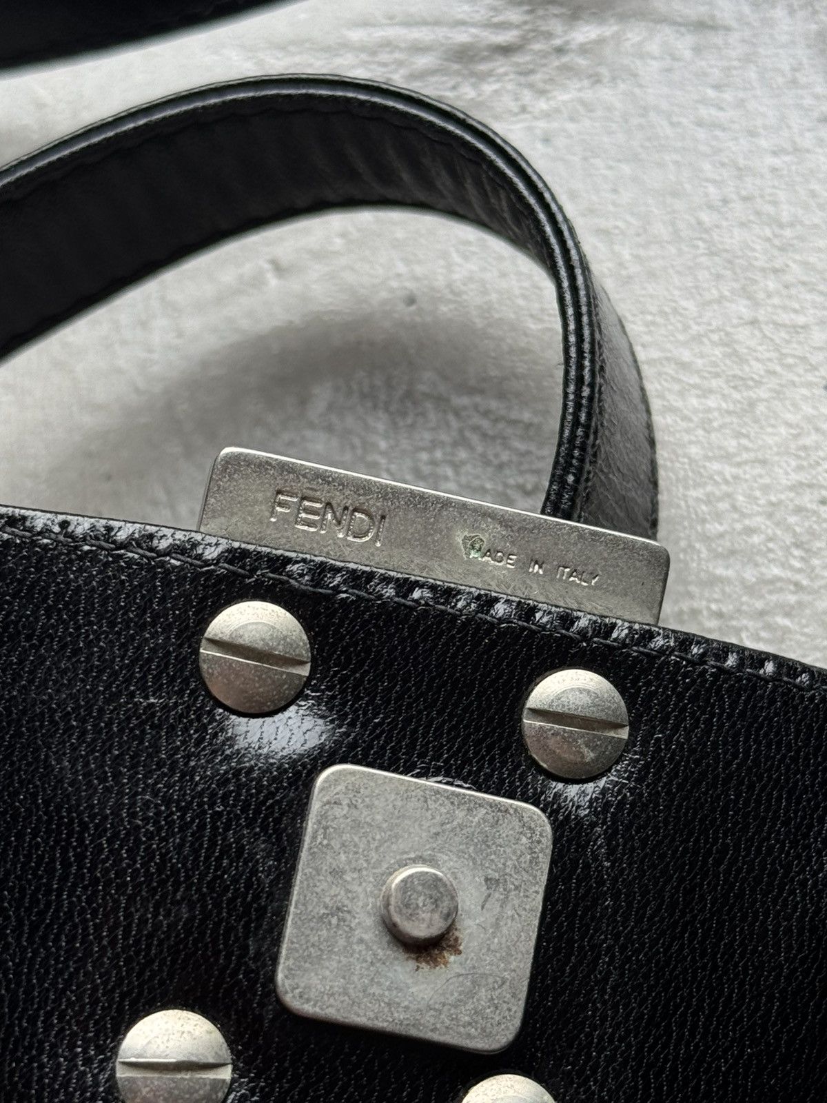 Fendi Fendi FF Buckle Suede Handbag Size ONE SIZE - 15 Thumbnail