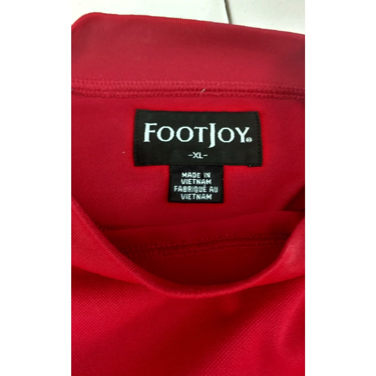 Footjoy FootJoy Men's Golf Shirt Short Sleeve XL Burgundy Polyester G11 Size US XL / EU 56 / 4 - 6 Thumbnail