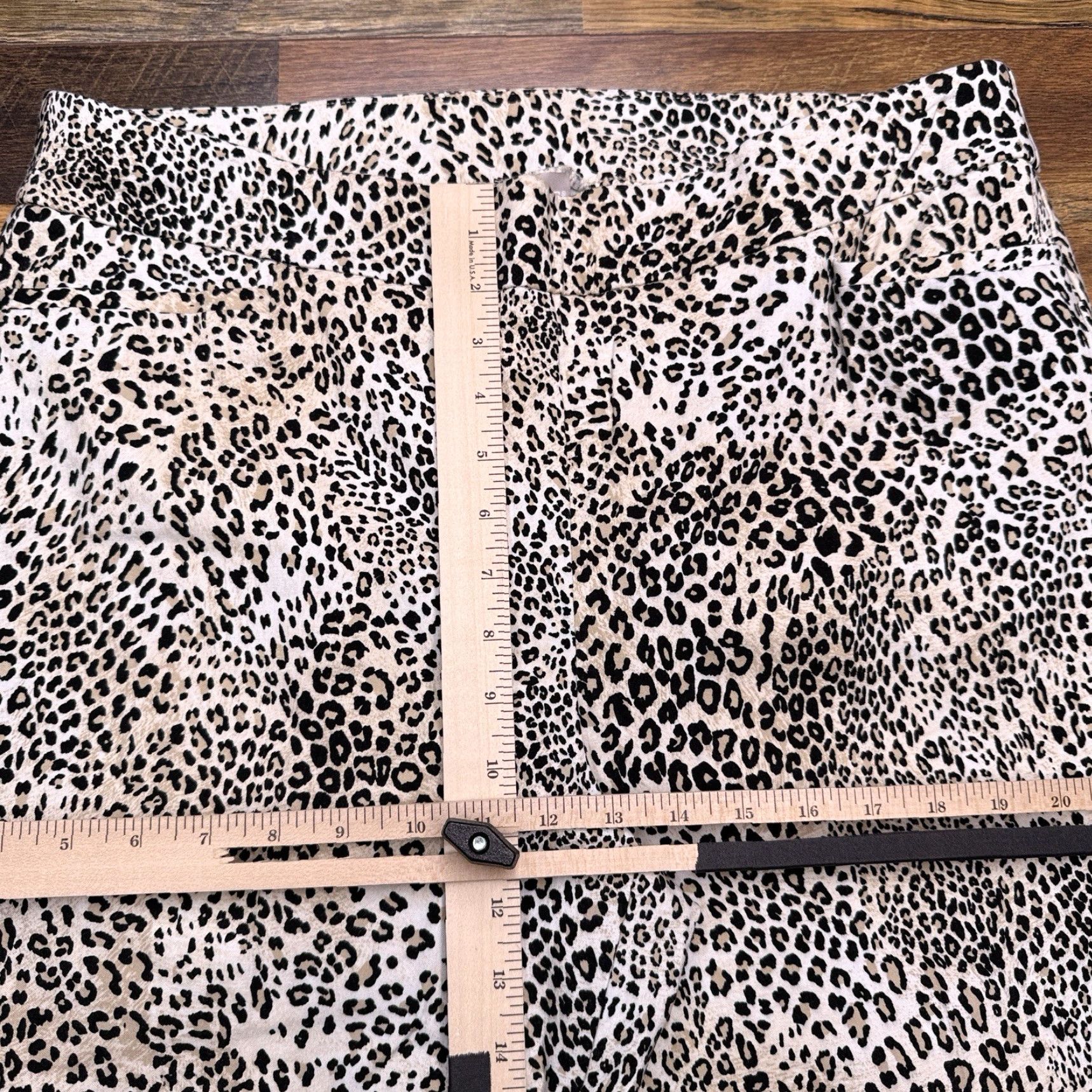 Vintage Chicos Pants Ankle Women 3R Leopard High Rise Stretch Brown Regular Inseam 27 Fall Spring Summer Winter City Straight High Rise Stretch Size 26" / US 2 / IT 38 - 7 Thumbnail