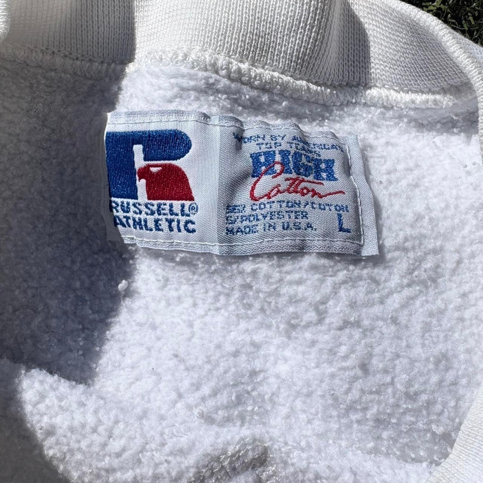 Russell Athletic Russell athletic white crewneck sweatshirt Size US L / EU 52-54 / 3 - 2 Thumbnail