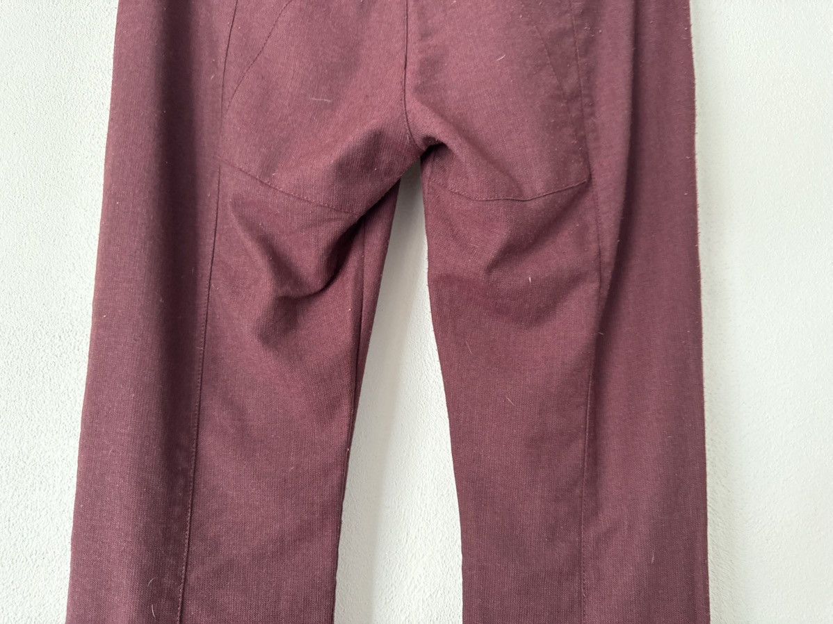 Jean Paul Gaultier Burgundy Wool Blend Pants with Zippers Size US 32 / EU 48 - 9 Thumbnail