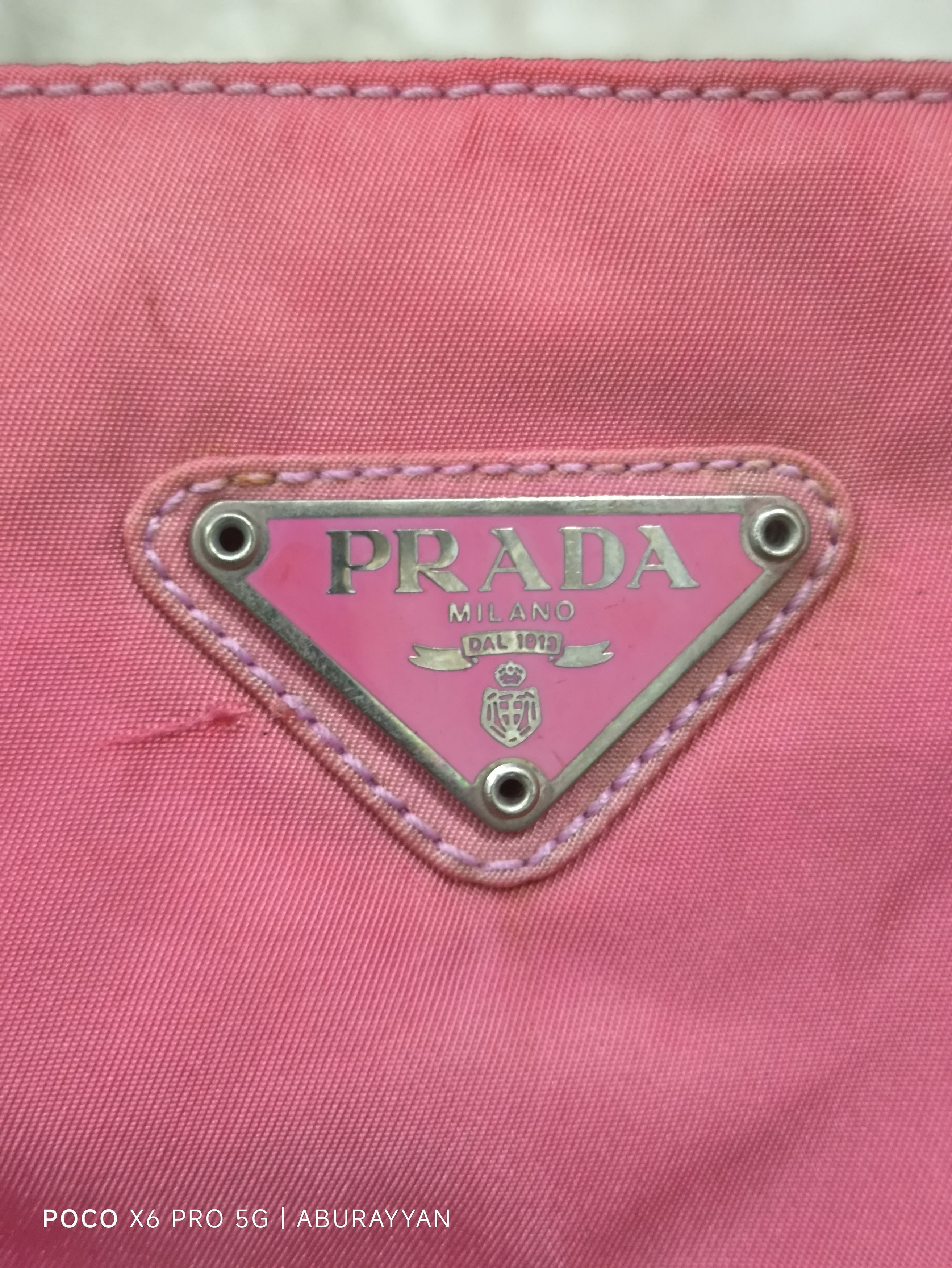 Prada Prada Pink Tessuto Nylon Tote Shoulder Bag Size ONE SIZE - 7 Thumbnail