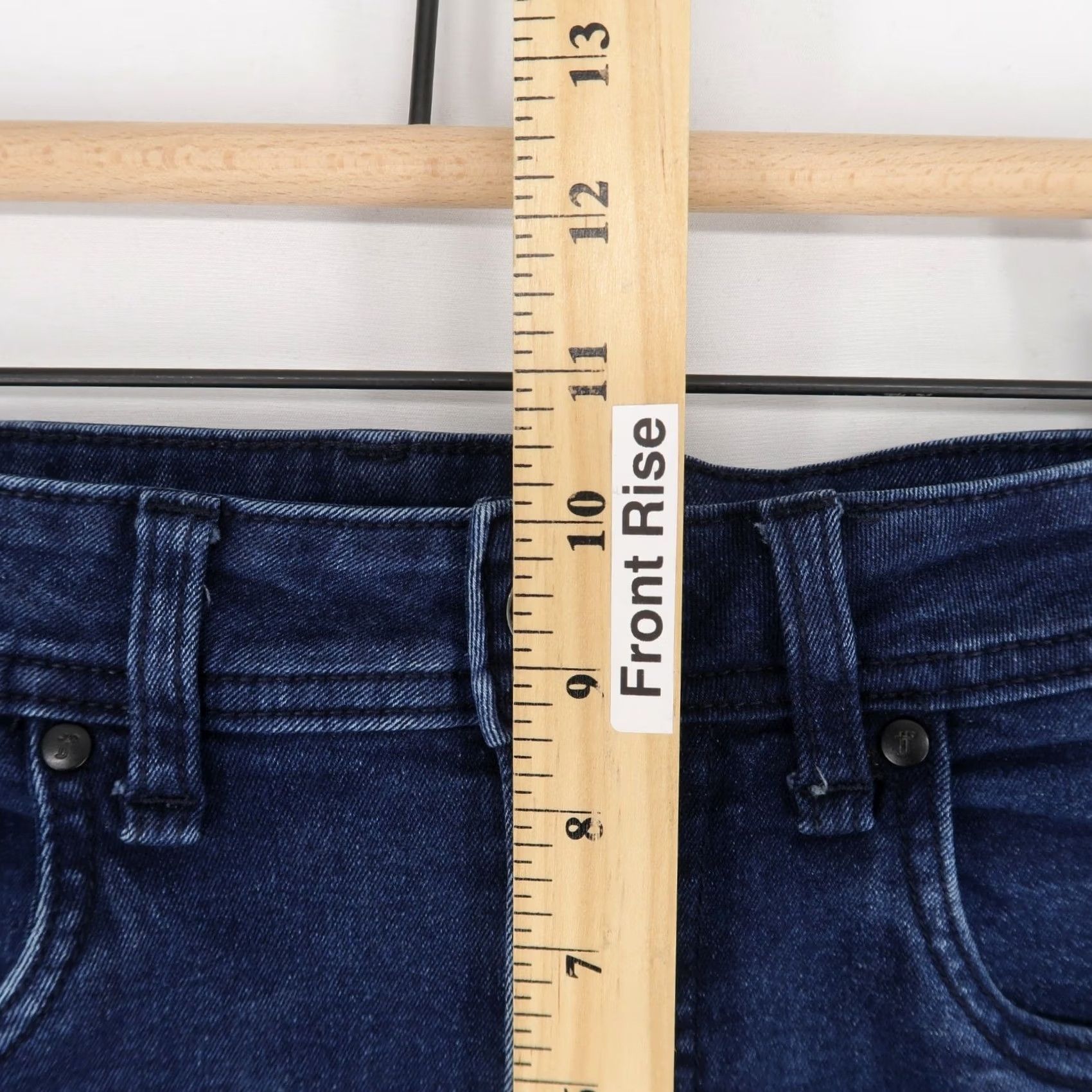 Denime The Perfect Jean Slim Thick Jeans Mens 30x28 Blue Mid Rise Stretch Denim Dark Jeans Size US 30 / EU 46 - 6 Thumbnail