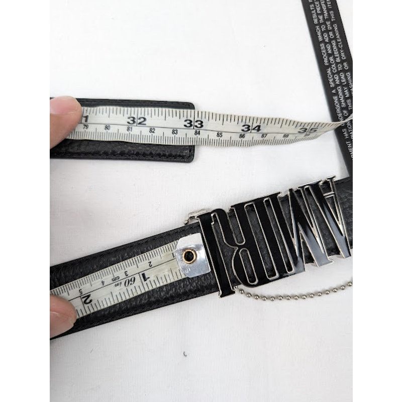 Amiri o1rshd1 Size: 70 / Pebbled Enamel Belt in Black Size 26 - 13 Thumbnail