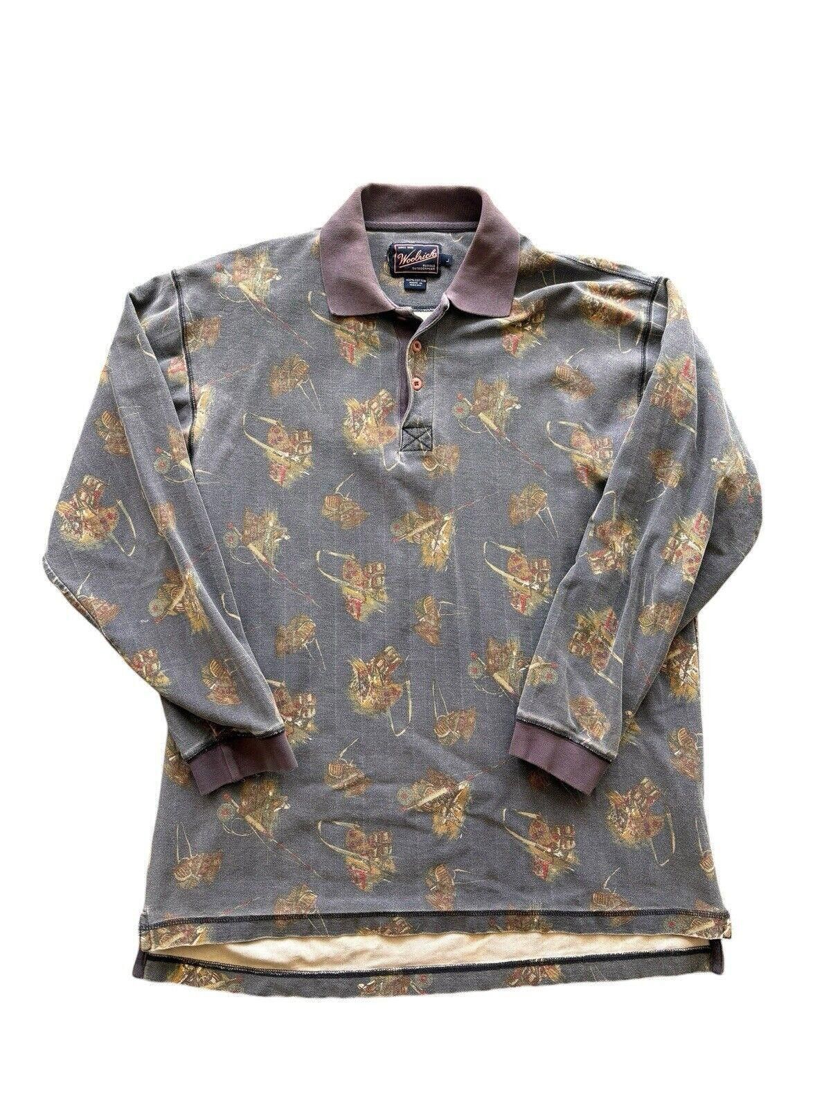 Vintage × Woolrich Woolen Mills Vintage Woolrich Rugged Longsleeve Large Faded Navy Blue Size US L / EU 52-54 / 3 - 1 Thumbnail