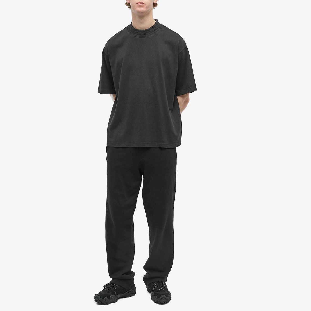 Acne Studios Elco Chain Rib Oversized L T-Shirt in Faded Gray/Black Size US L / EU 52-54 / 3 - 10 Thumbnail