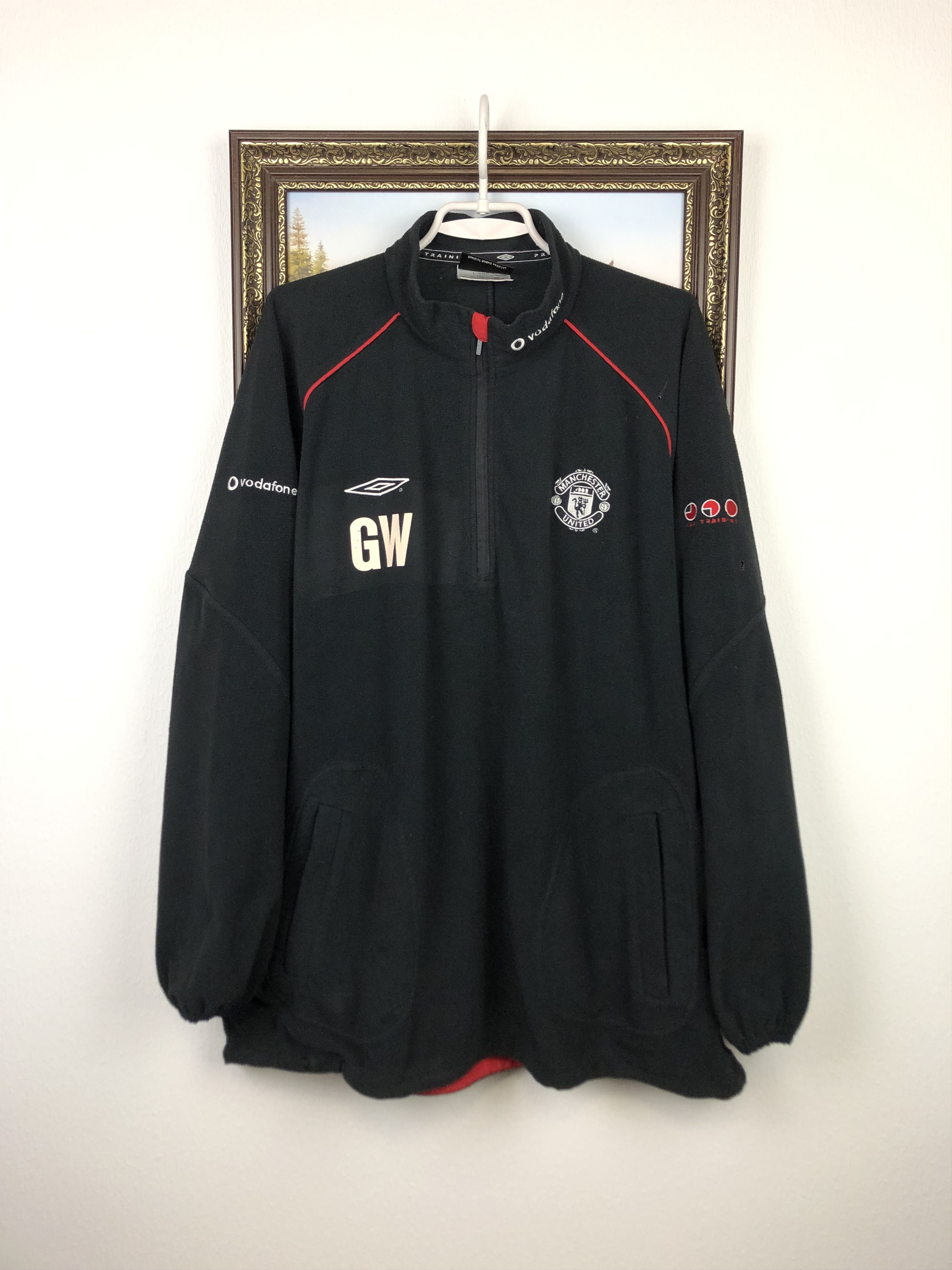 Umbro × Vintage Vintage Manchester United Fleece Jacket Soccer Sweatshirt Size US XL / EU 56 / 4 - 1 Thumbnail