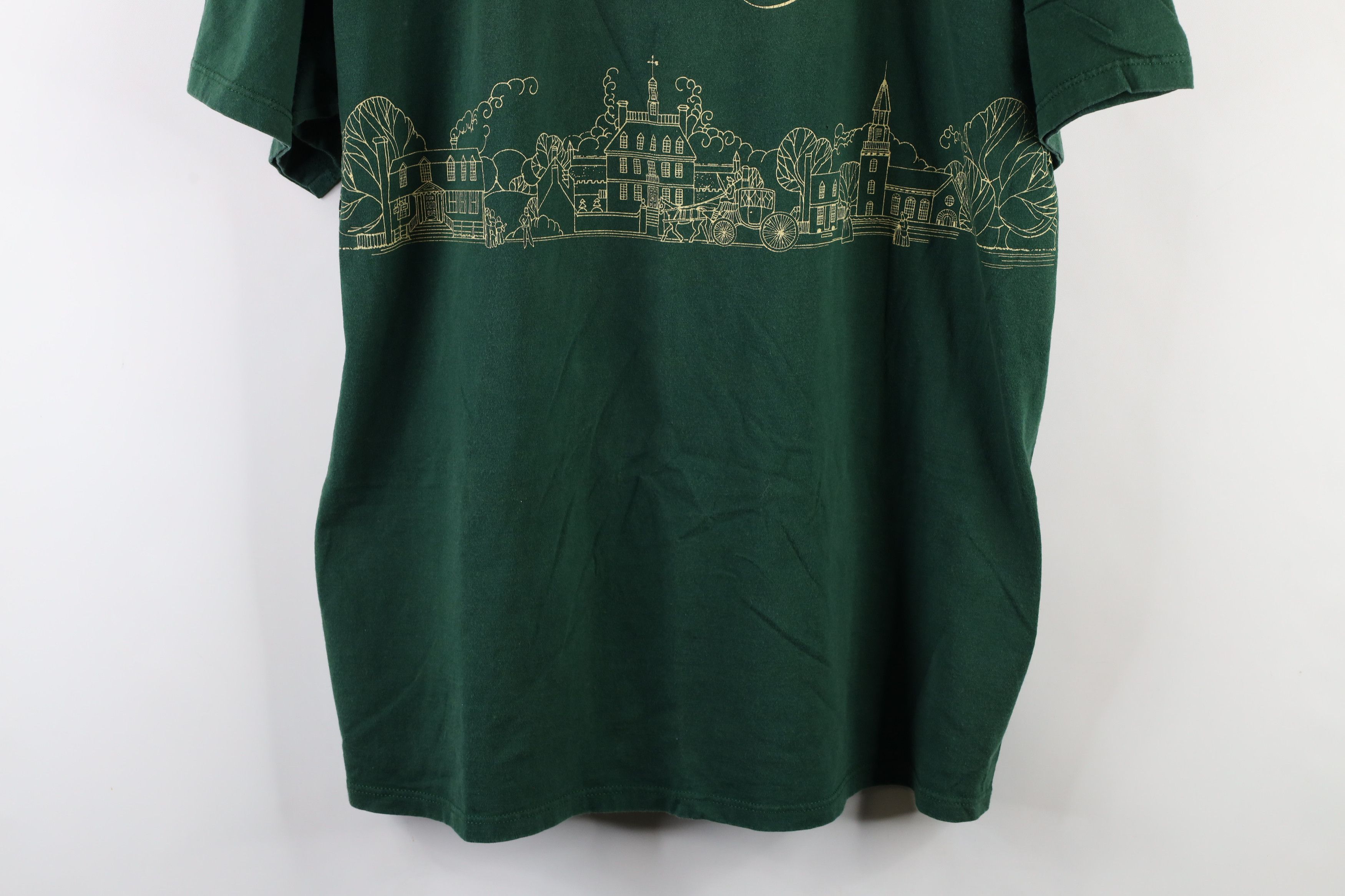 Vintage Vintage 90s Streetwear Williamsburg T-Shirt Green USA Size US XXL / EU 58 / 5 - 3 Thumbnail