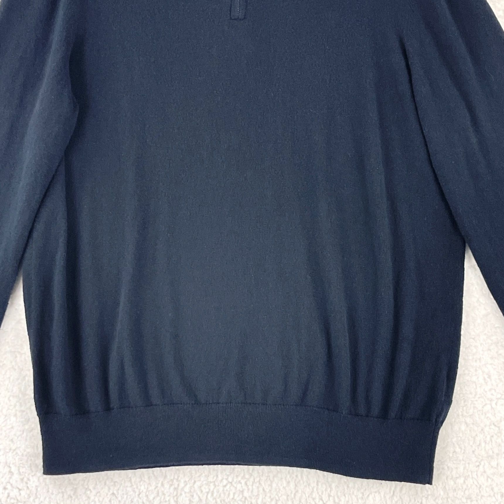 Christian Lacroix Christian Lacroix Sweater Mens Large Black Knit Long Sleeve 1/4 Zip Mock Neck Pullover Size US L / EU 52-54 / 3 - 5 Thumbnail