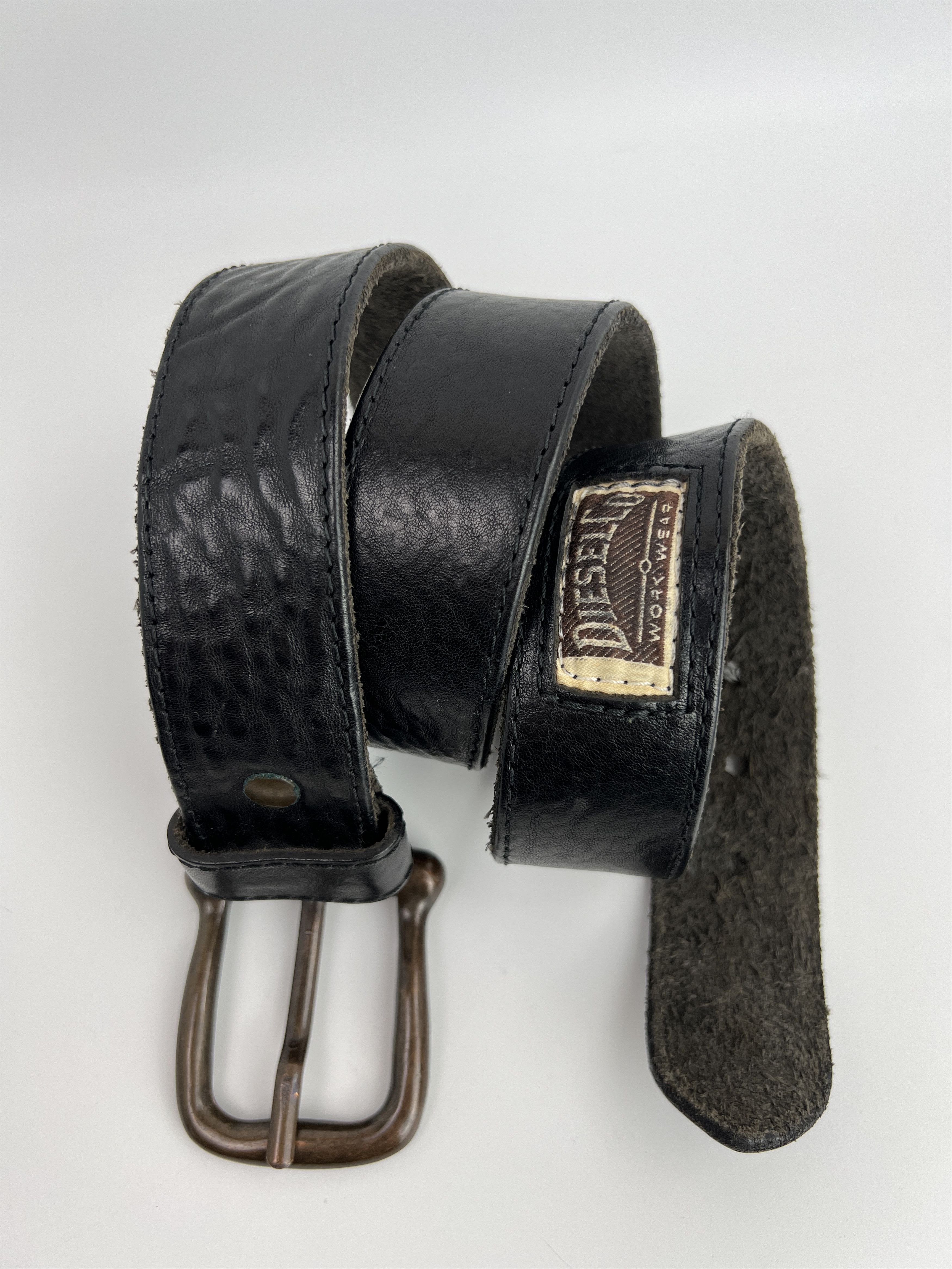 Diesel Vintage Diesel Work Wear Black Leather Belt Size ONE SIZE - 1 Thumbnail