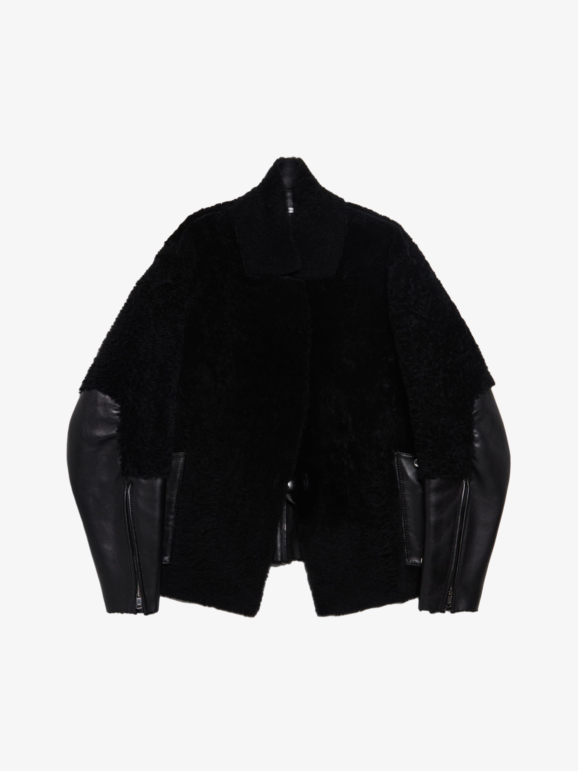 image of YVES Saint Laurent Stefano Pilati Black Lamb Shearling Coat, Men's (Size 2XL)