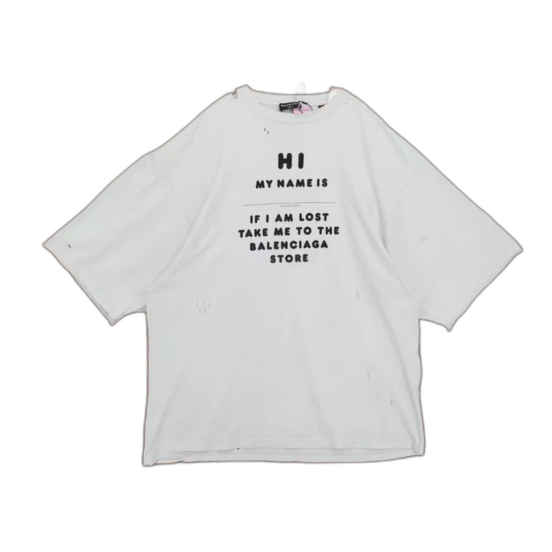 Balenciaga Balenciaga Distressed Short Sleeve T-Shirt Size S Size US S / EU 44-46 / 1 - 1 Thumbnail