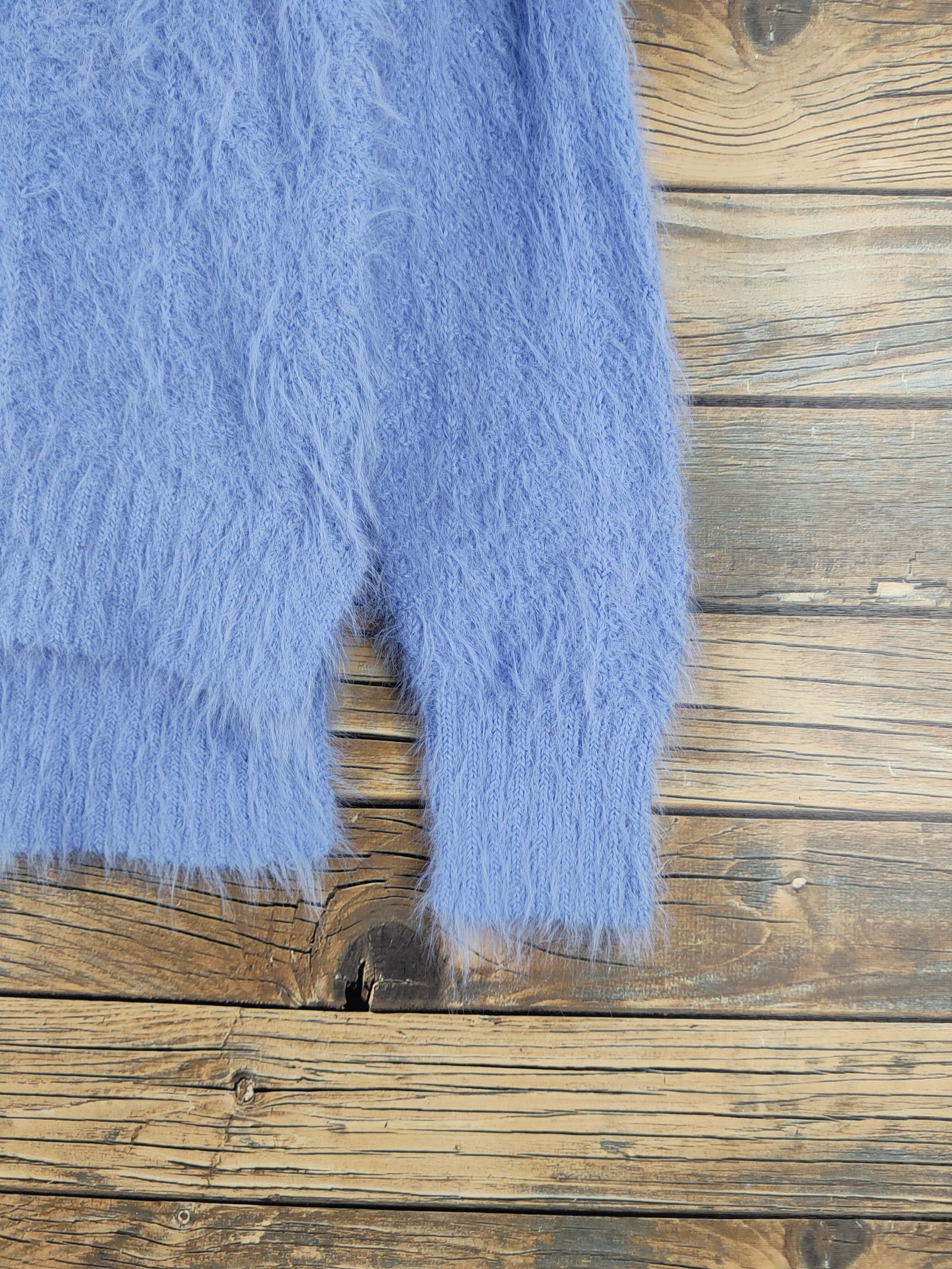 Japanese Brand M.f Editorial Blue Shag Shaggy Fur Mohair Knitwear #W2149 Size M / US 6-8 / IT 42-44 - 6 Thumbnail